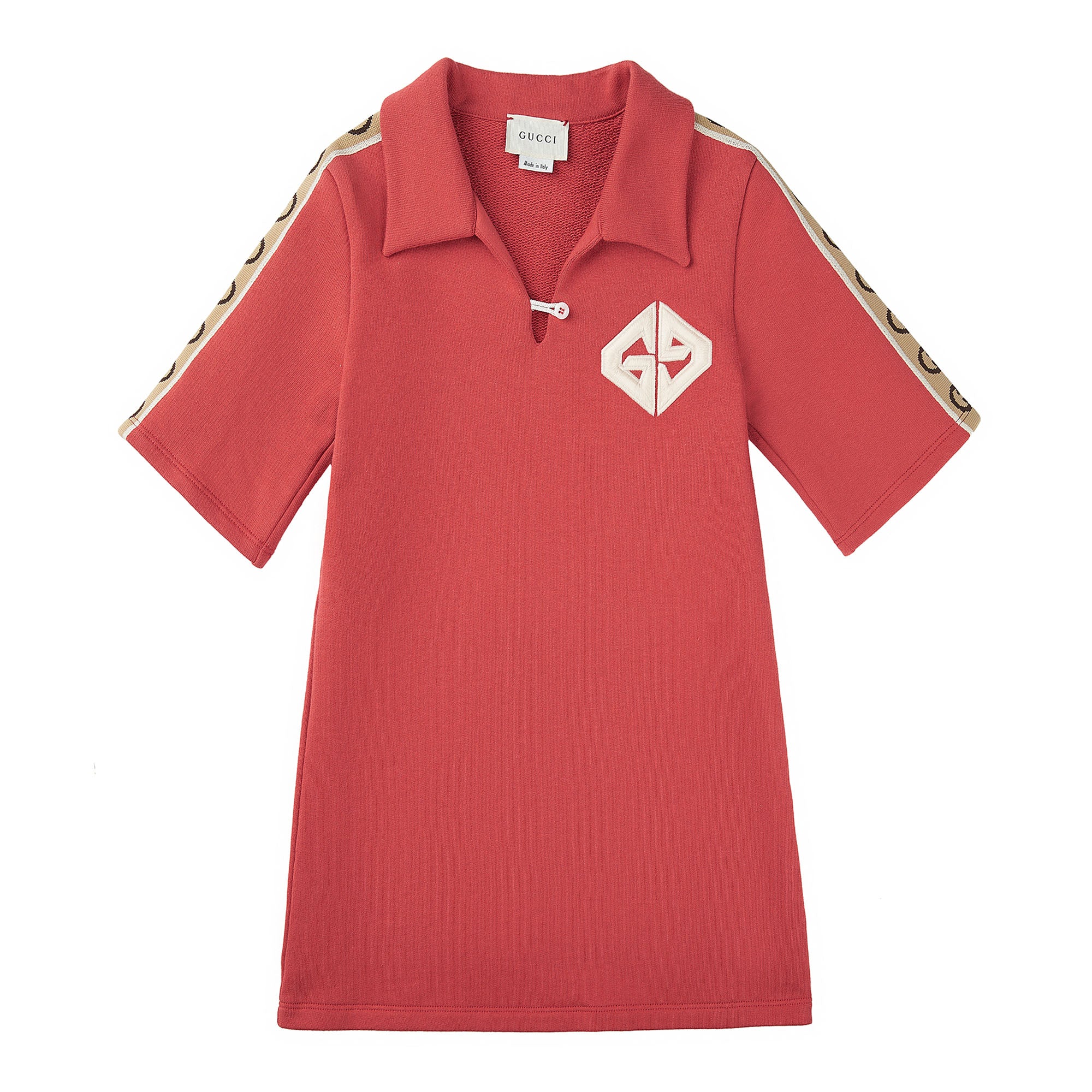 Girls Red Logo Cotton Dress