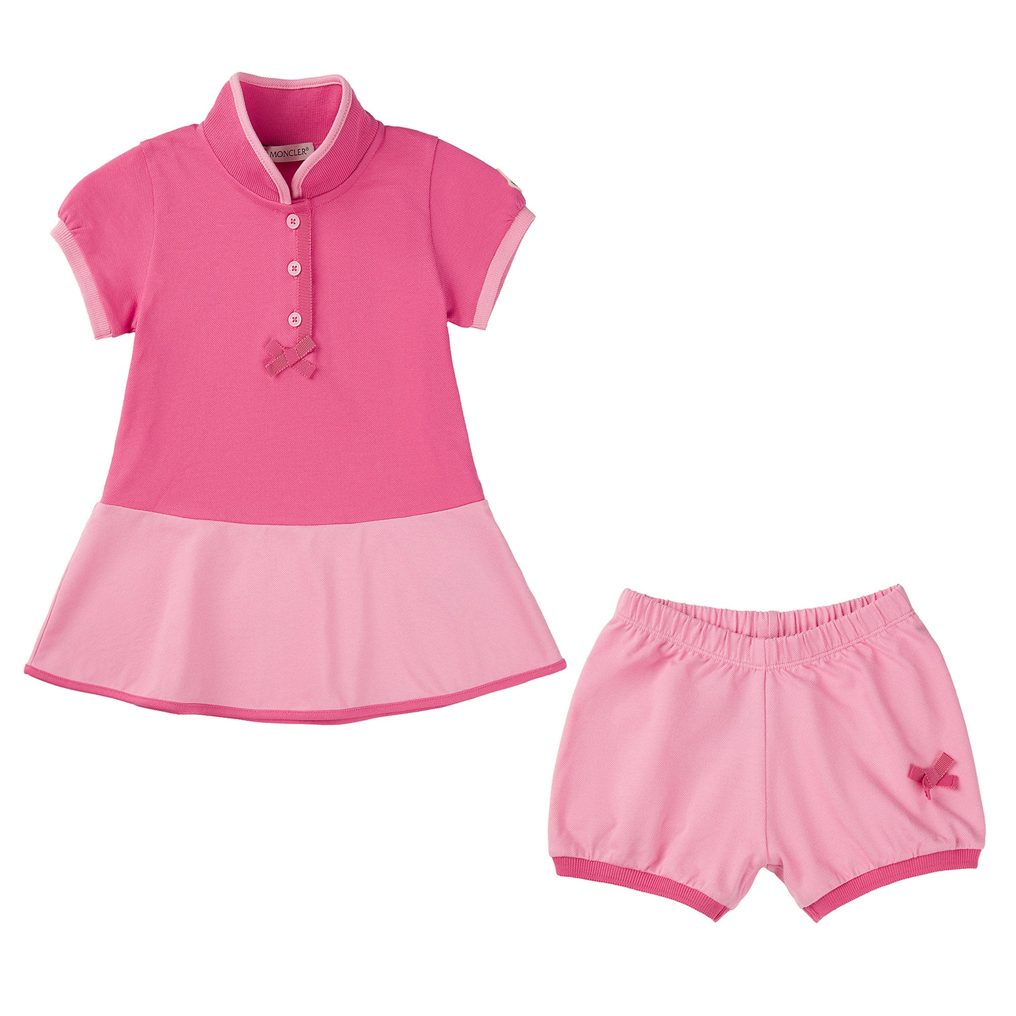Baby Girls Bright Pink Cotton Set