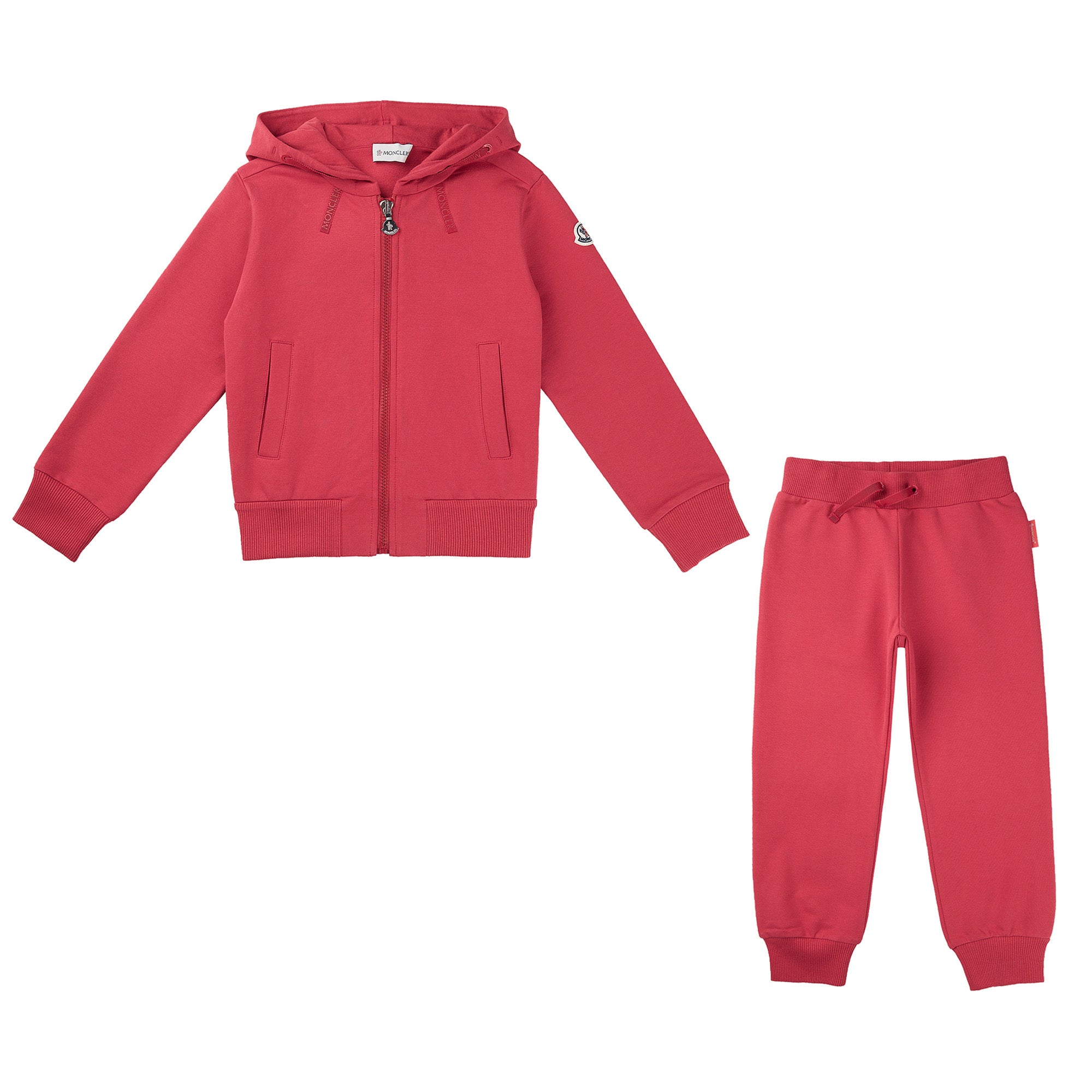 Girls Red Cotton Tracksuit