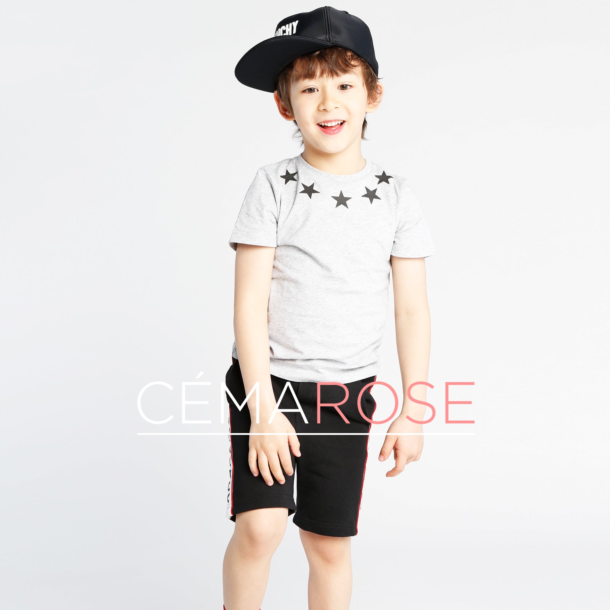 Boys Grey Cotton "Star" T-shirt