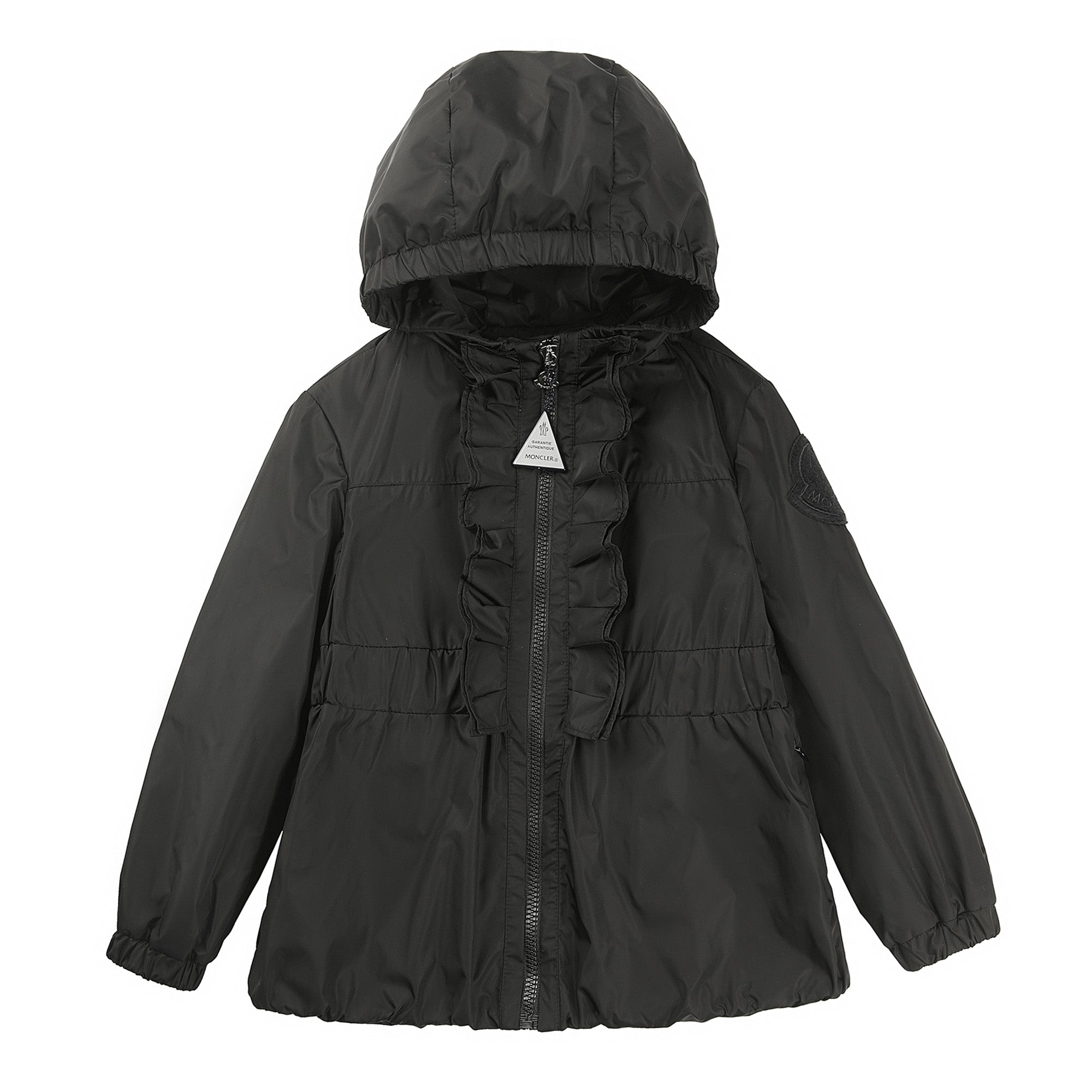 Girls Black Ruffle Jacket