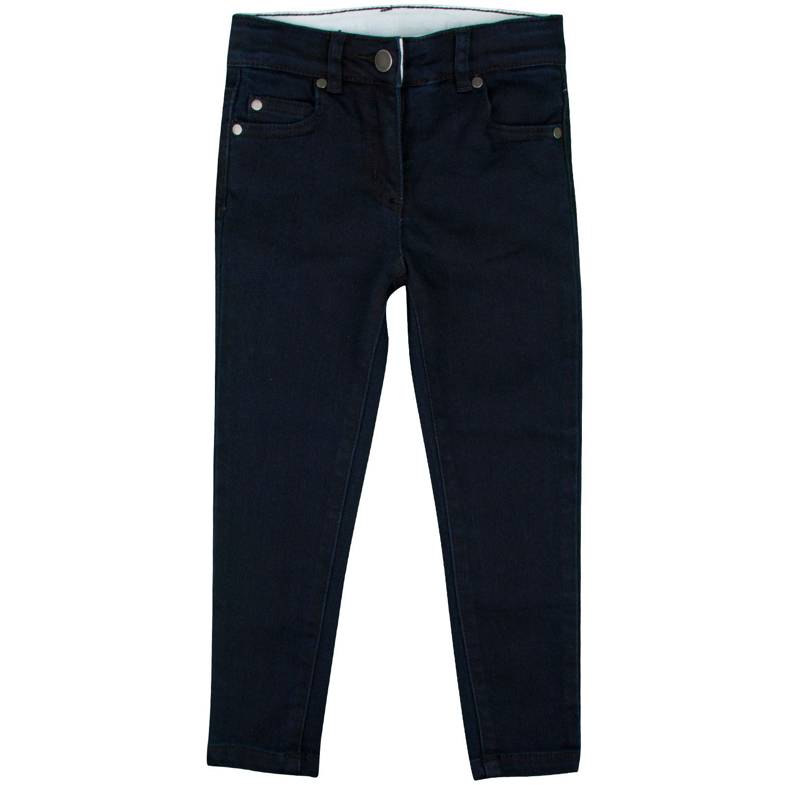 Nina Girls Dark Blue Denim Straight Trousers - CÉMAROSE | Children's Fashion Store - 1