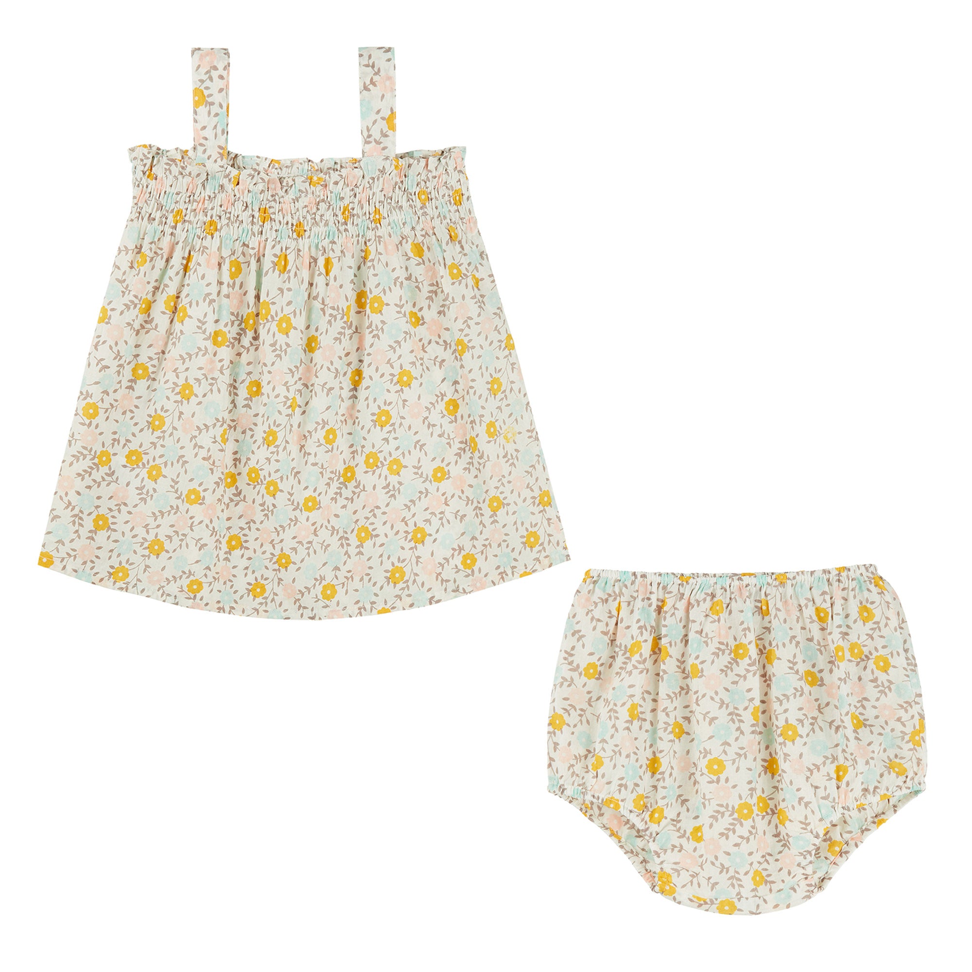 Baby Girls Flowers Cotton Set