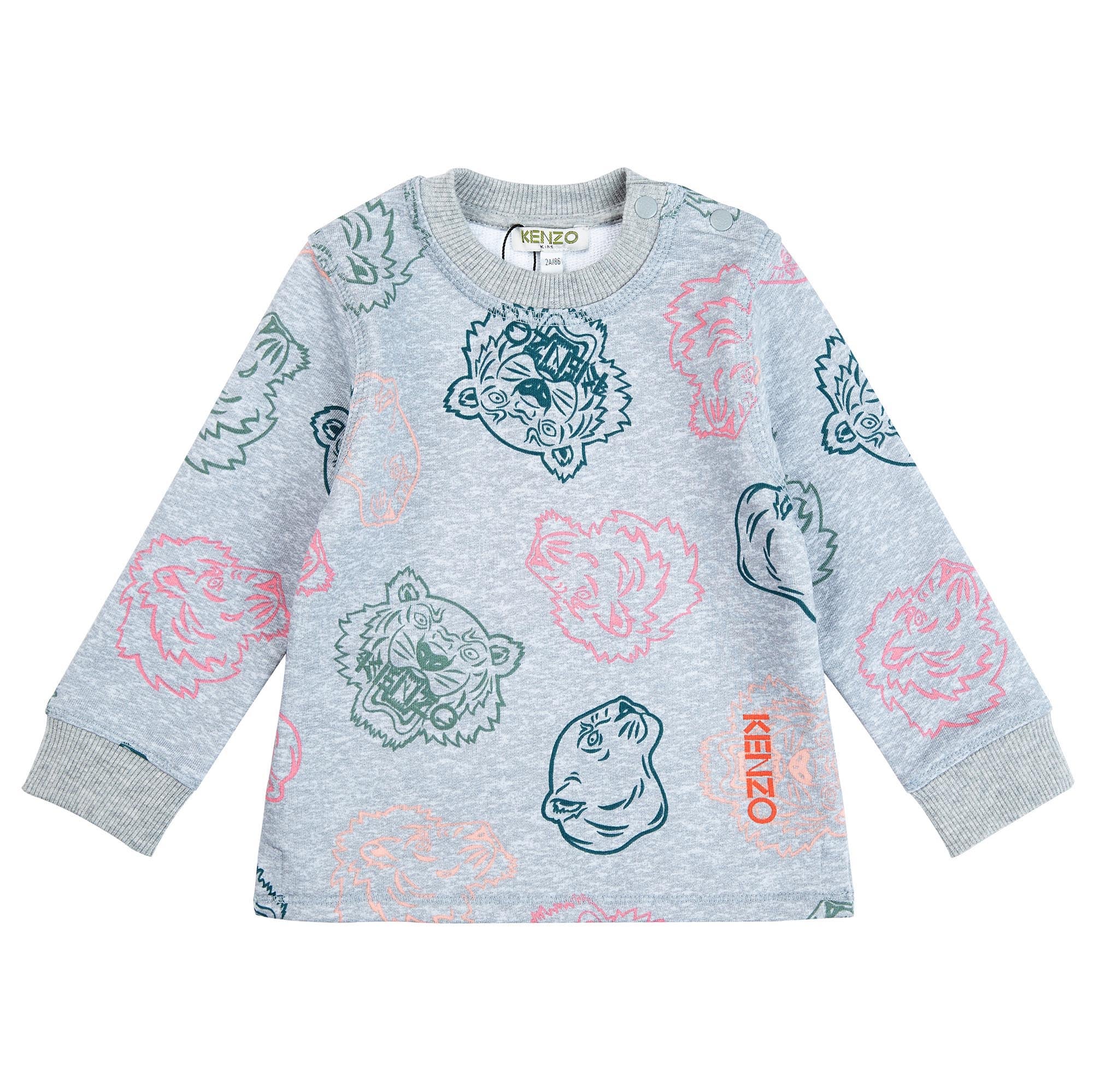 Baby Girls Grey Printing Cotton Top