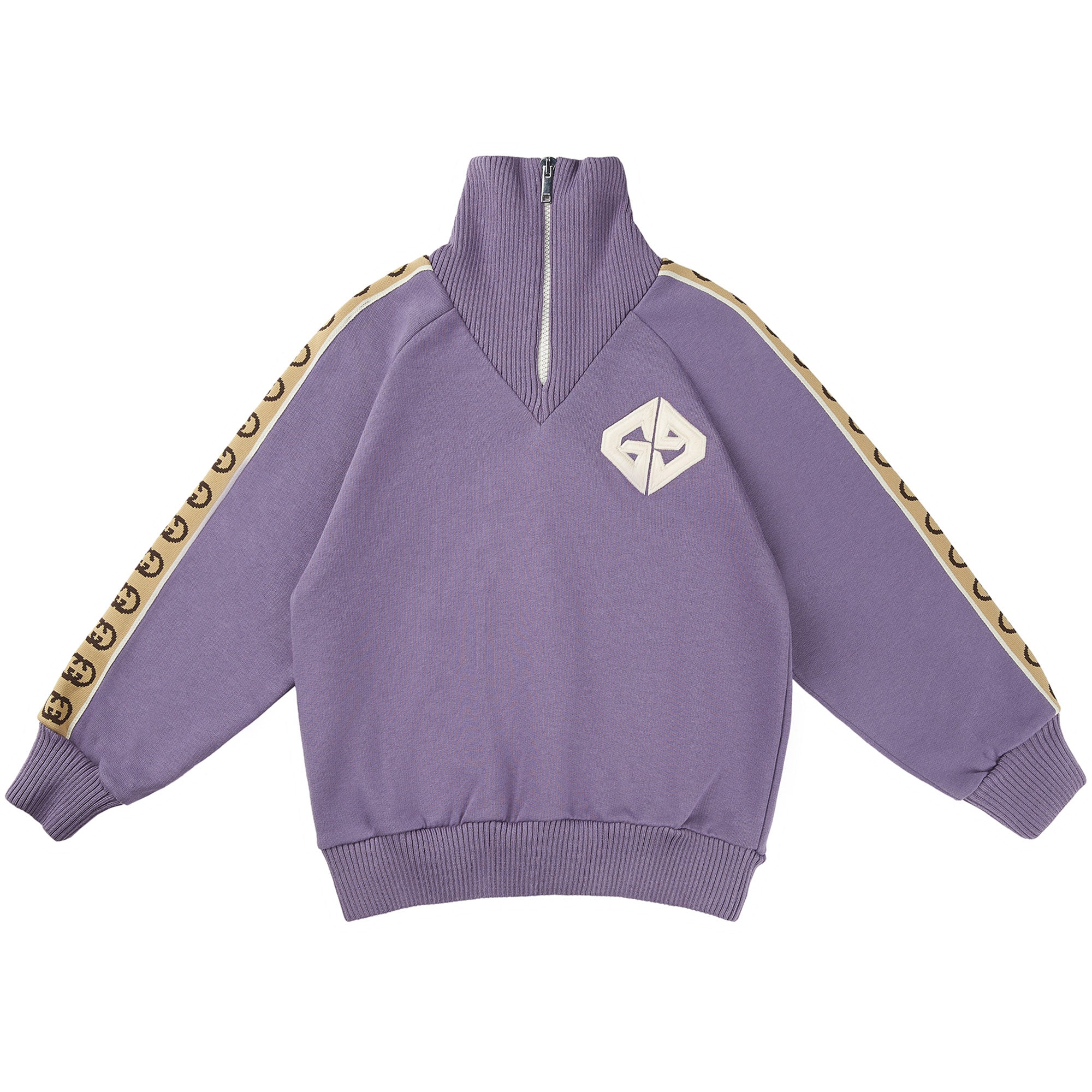 Girls Purple Cotton Sweatshirt