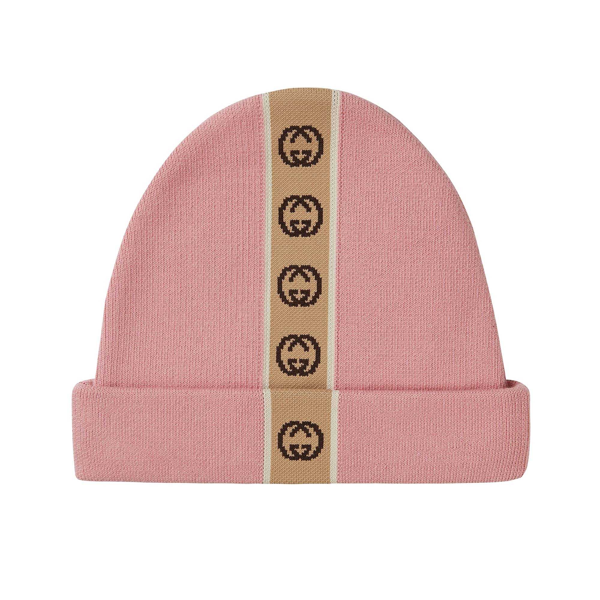 Girls Pink Logo Cotton Hat