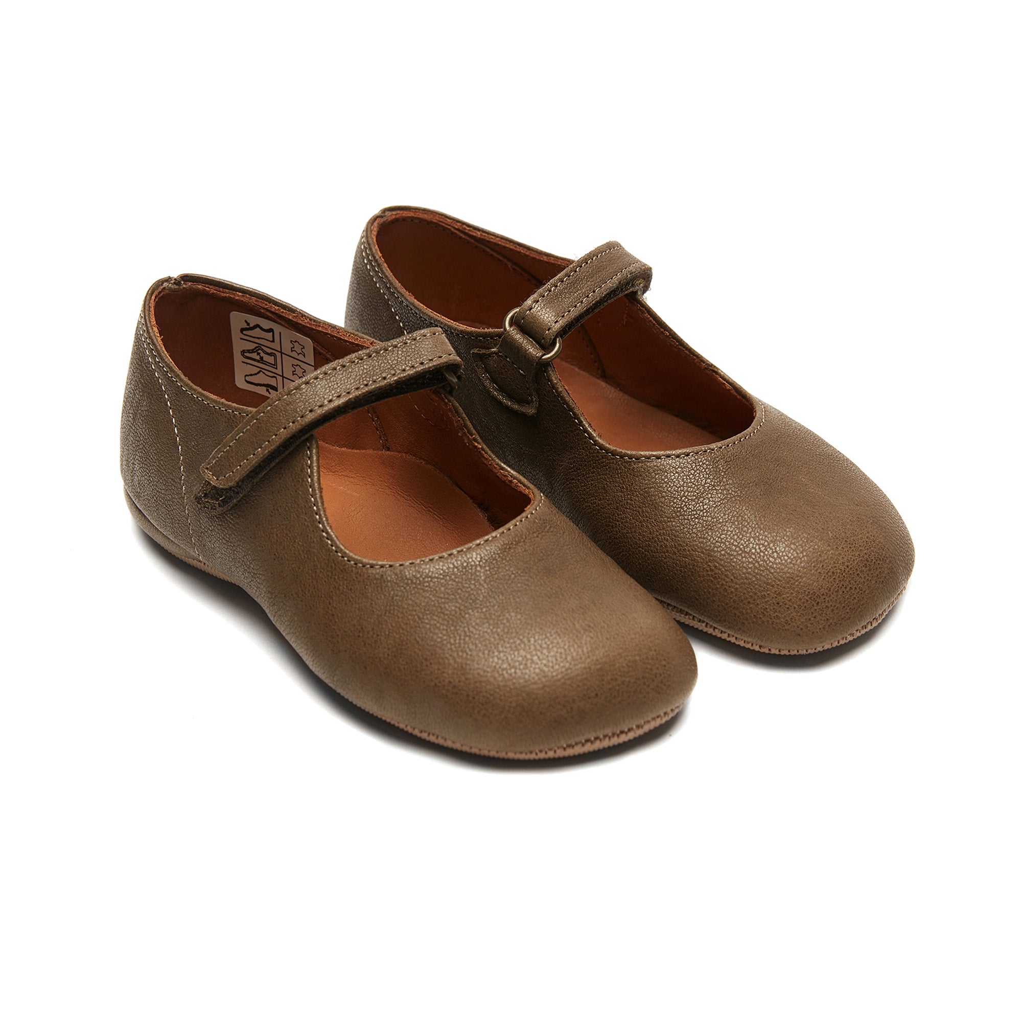 Girls Dark Green Leather Shoes