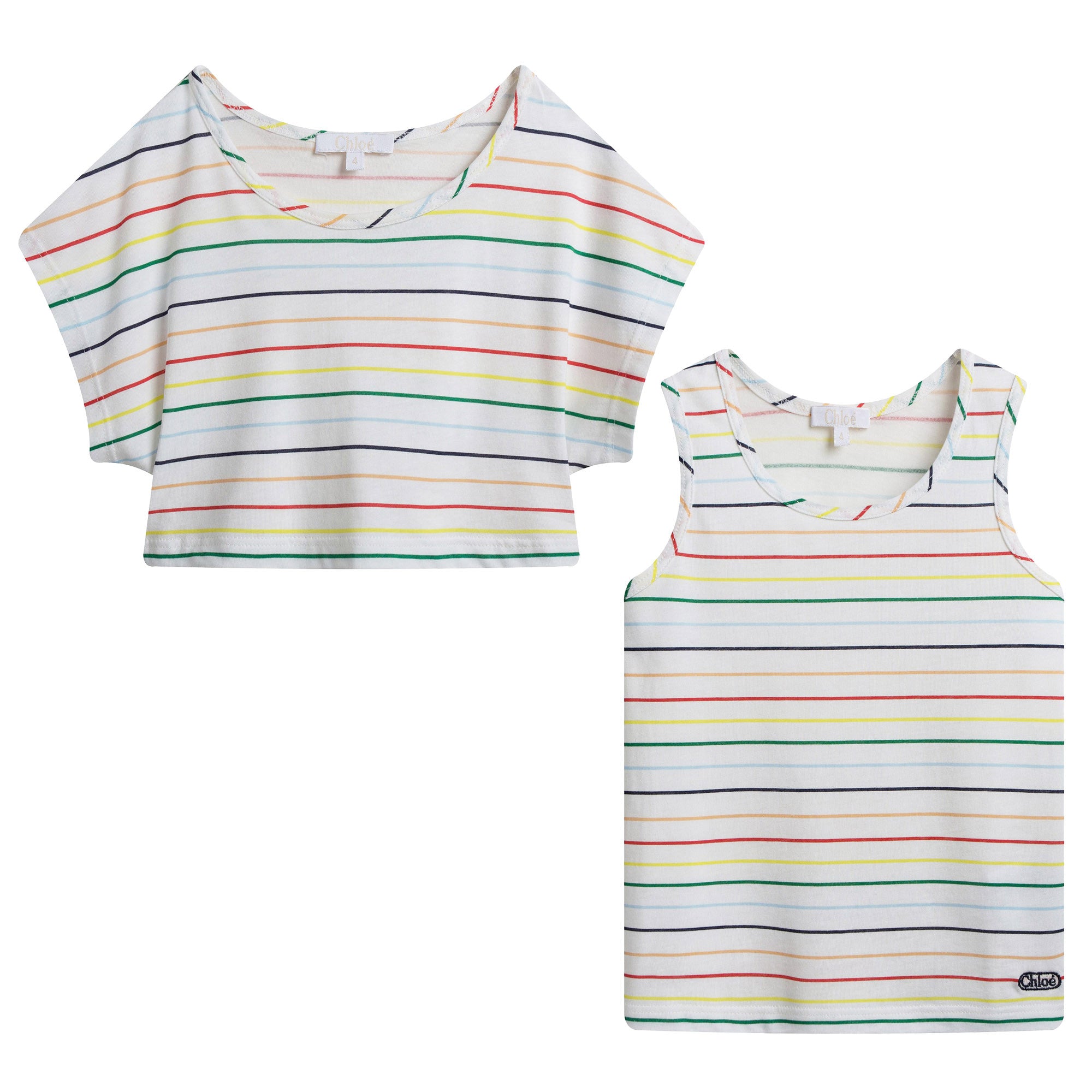 Girls 2 In 1 Striped T-Shirt