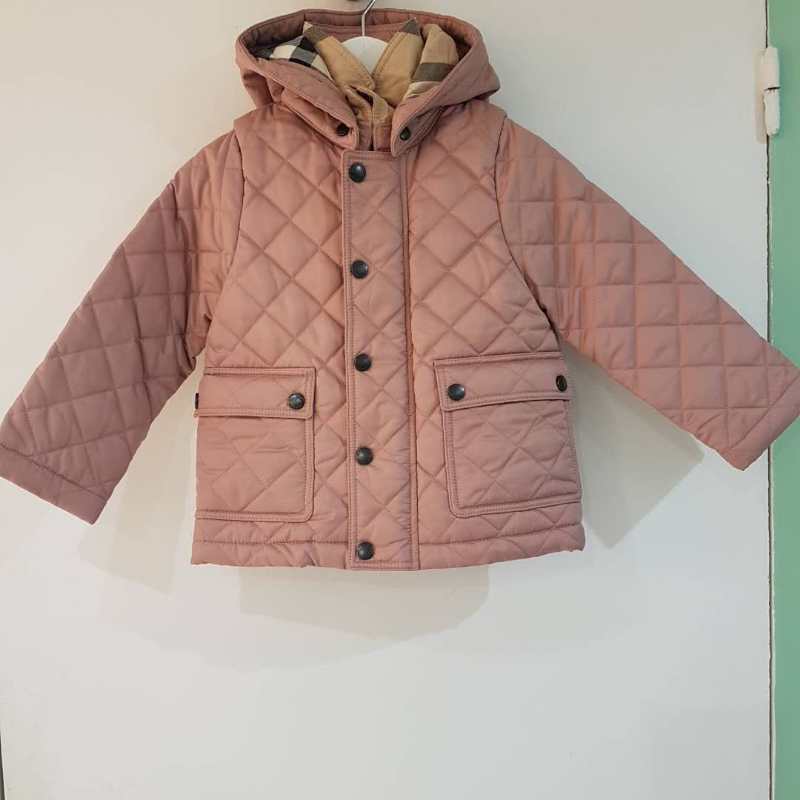 Baby Girls Pale Rose Quilted Jacket
