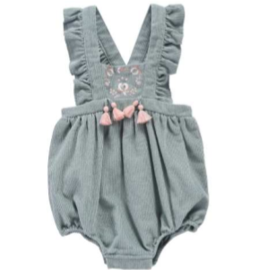 Baby Girls Almond Cotton Babysuit