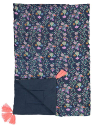 Baby Girls Blue Pine Cone Cotton Large Plaid