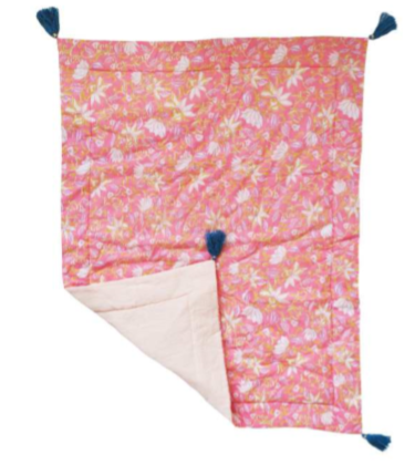 Baby Girls Coral Flower Cotton Large Plaid