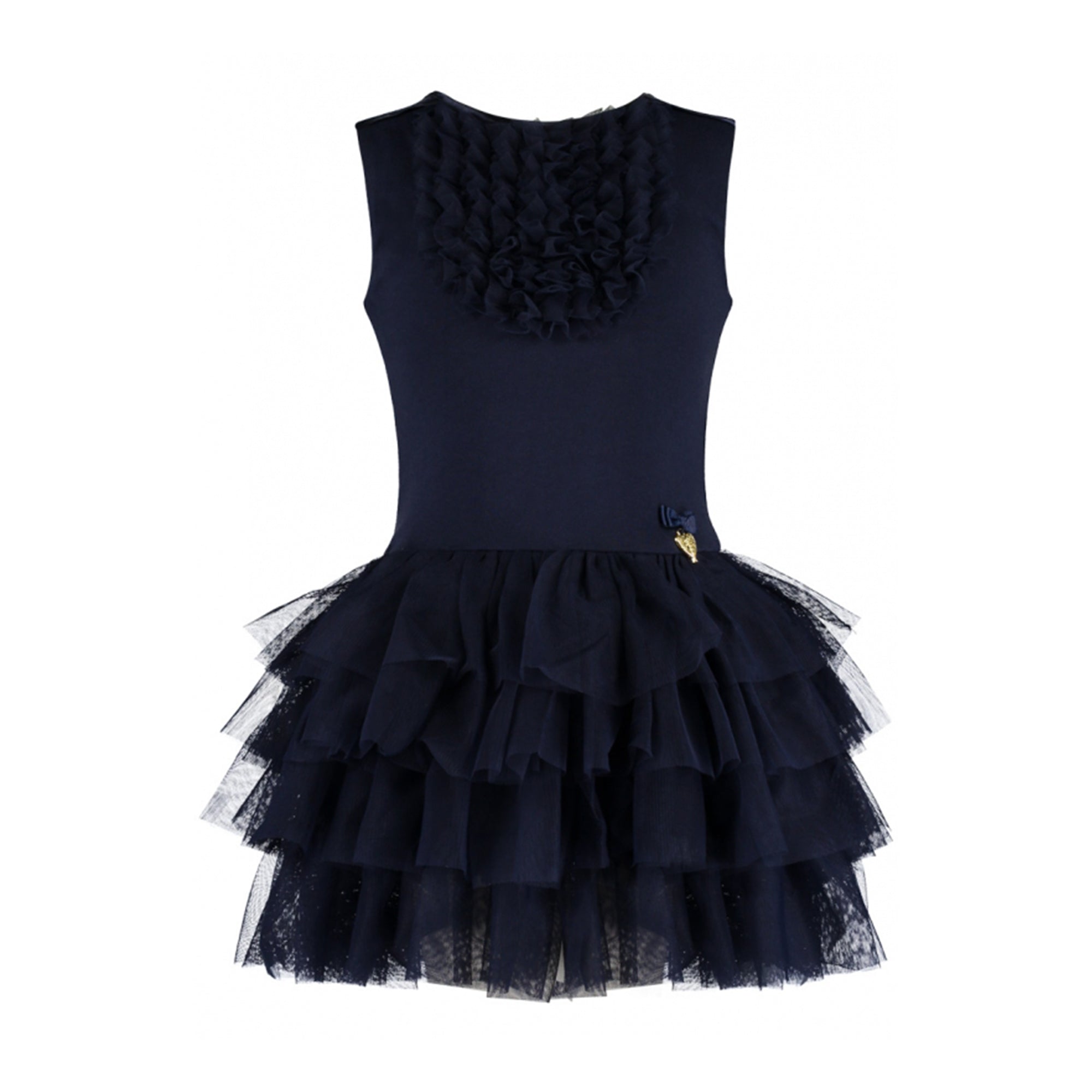 Girls Navy Cotton Dress
