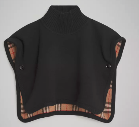 Girls Black Merino Wool Jacket