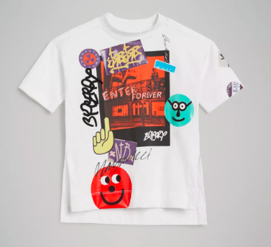 Girls White Cotton T-shirt