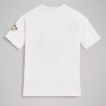Girls White Cotton T-shirt