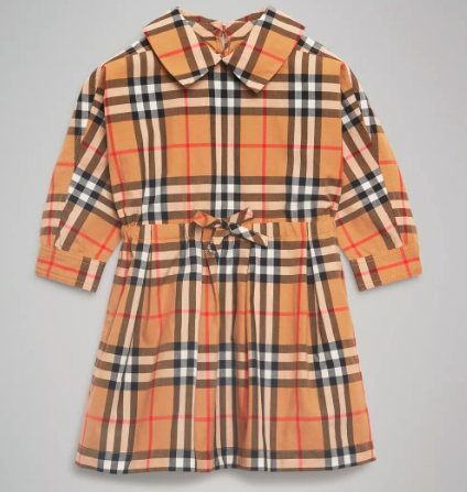 Baby Girls Antique Yellow Cotton Dress