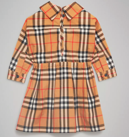 Baby Girls Antique Yellow Cotton Dress