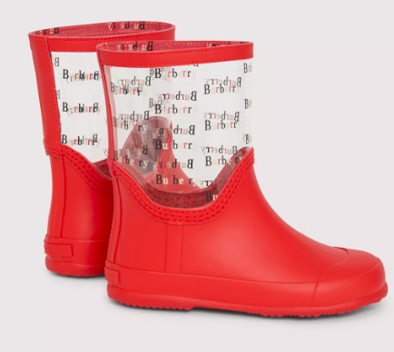 Girls Bright Red Rain Boots