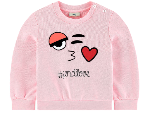 Baby Girls Light Pink Cotton Sweatshirt