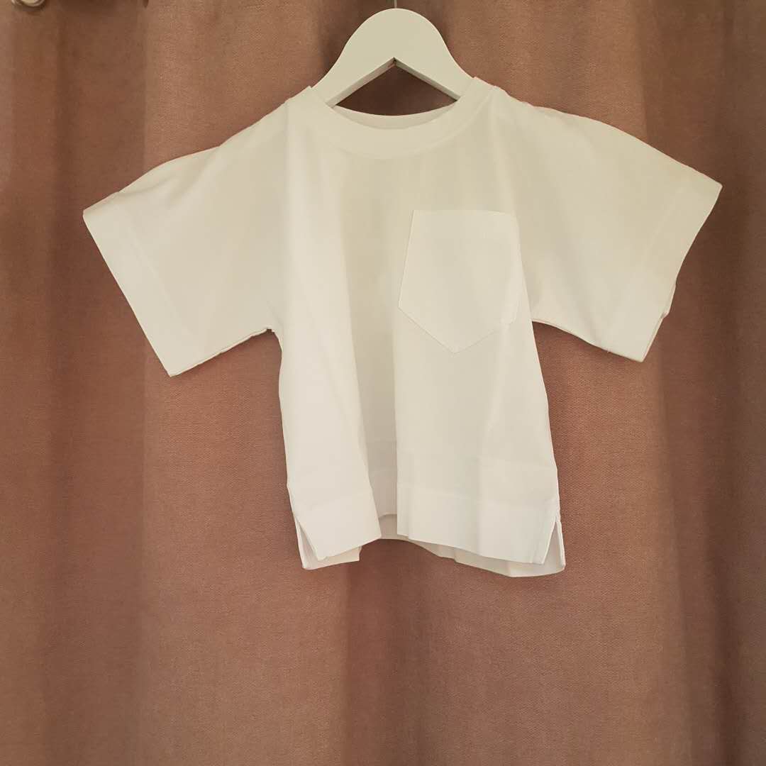 Girls White Cotton T-shirt