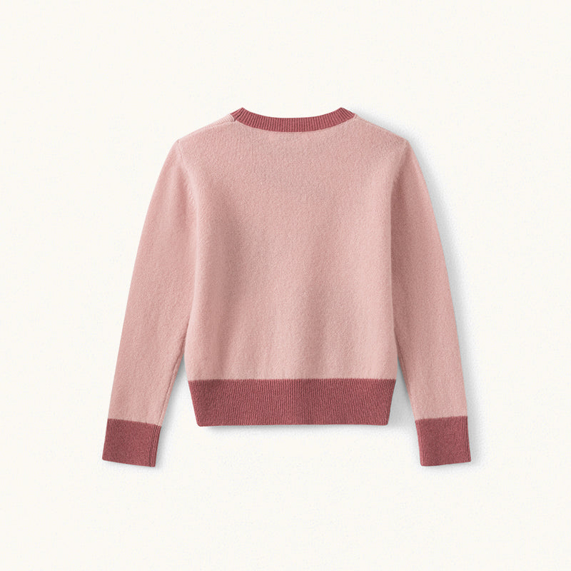Girls Pink Cherry Cashmere Jumper