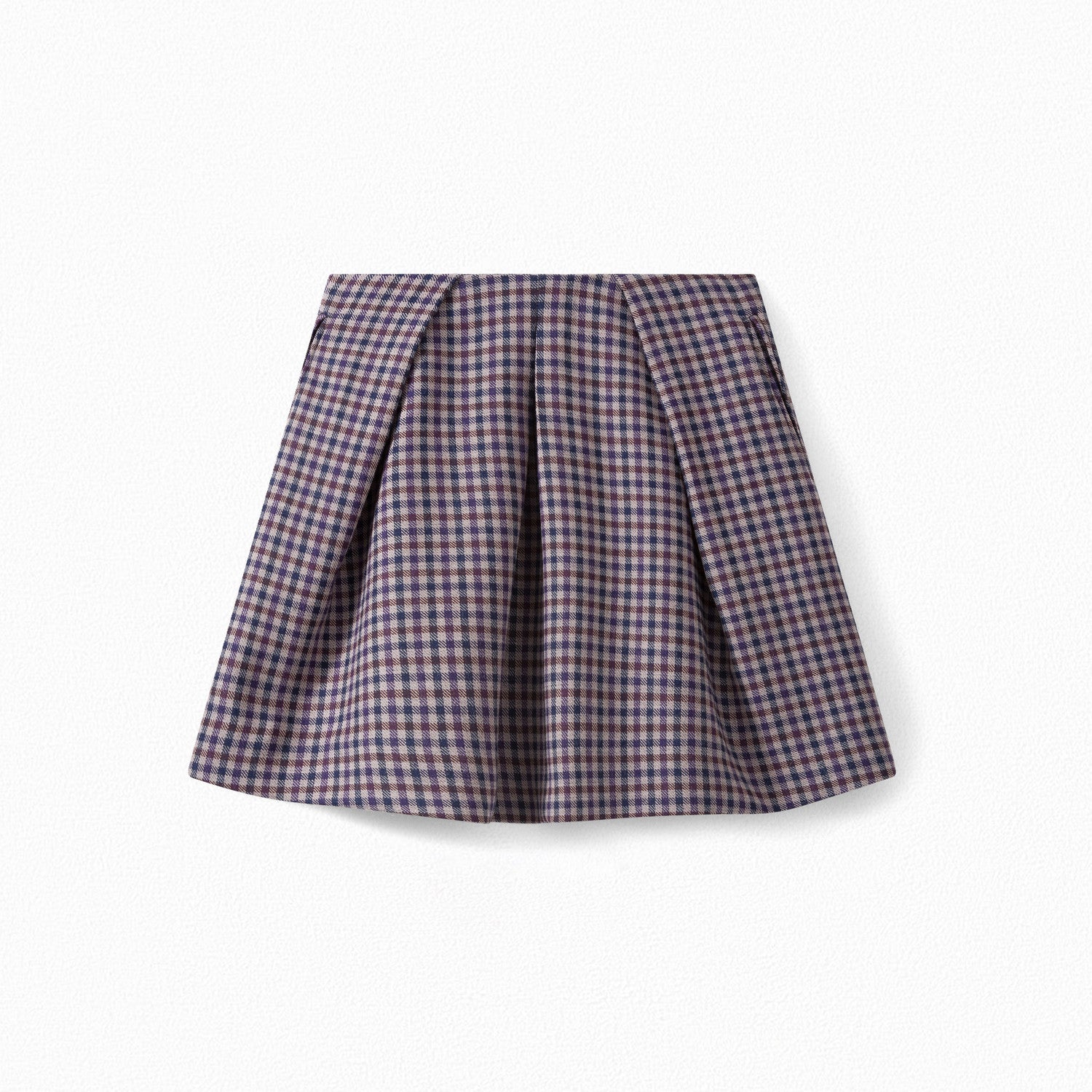 Girls Prune Check Skirt