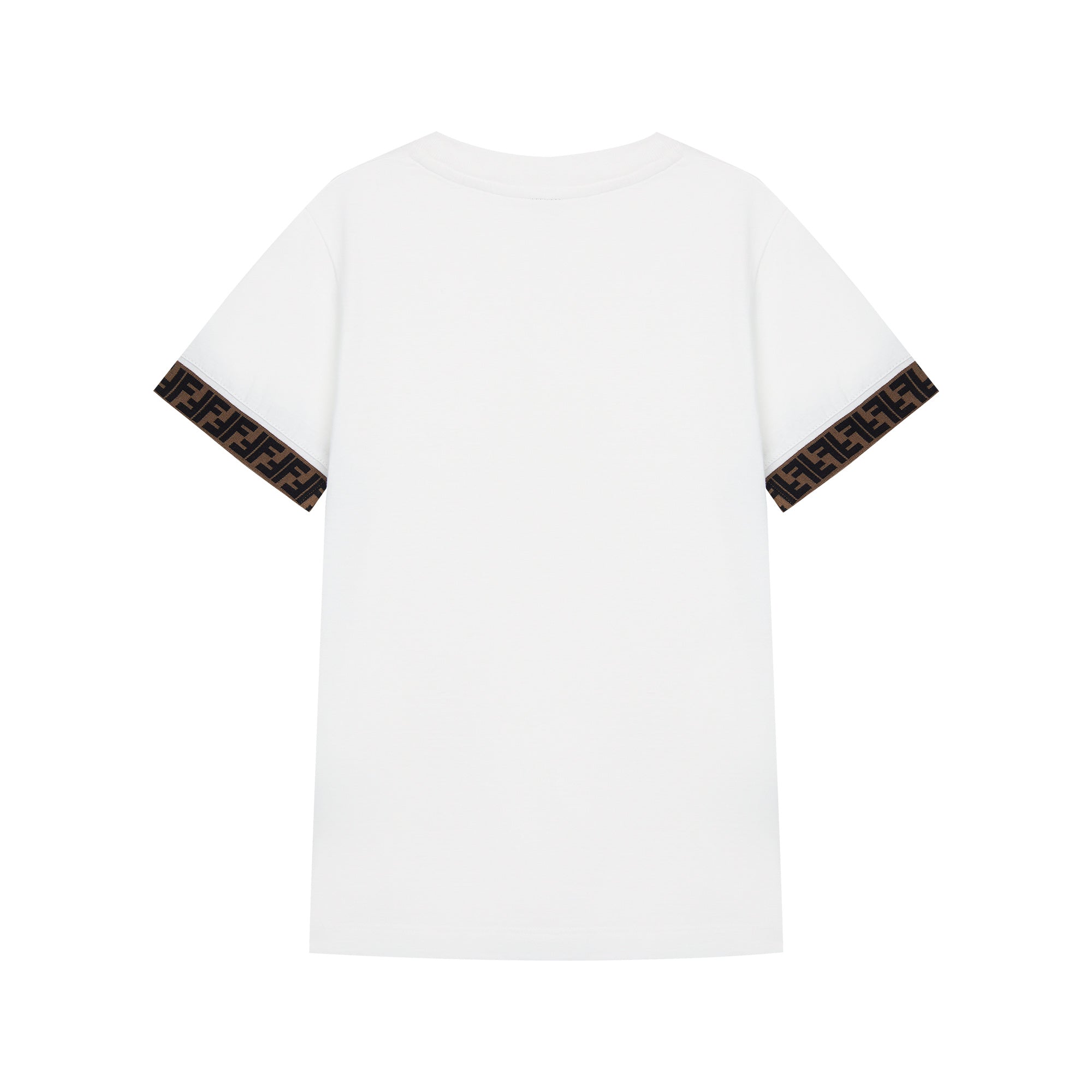 Boys & Girls White FF Logo Cotton T-Shirt