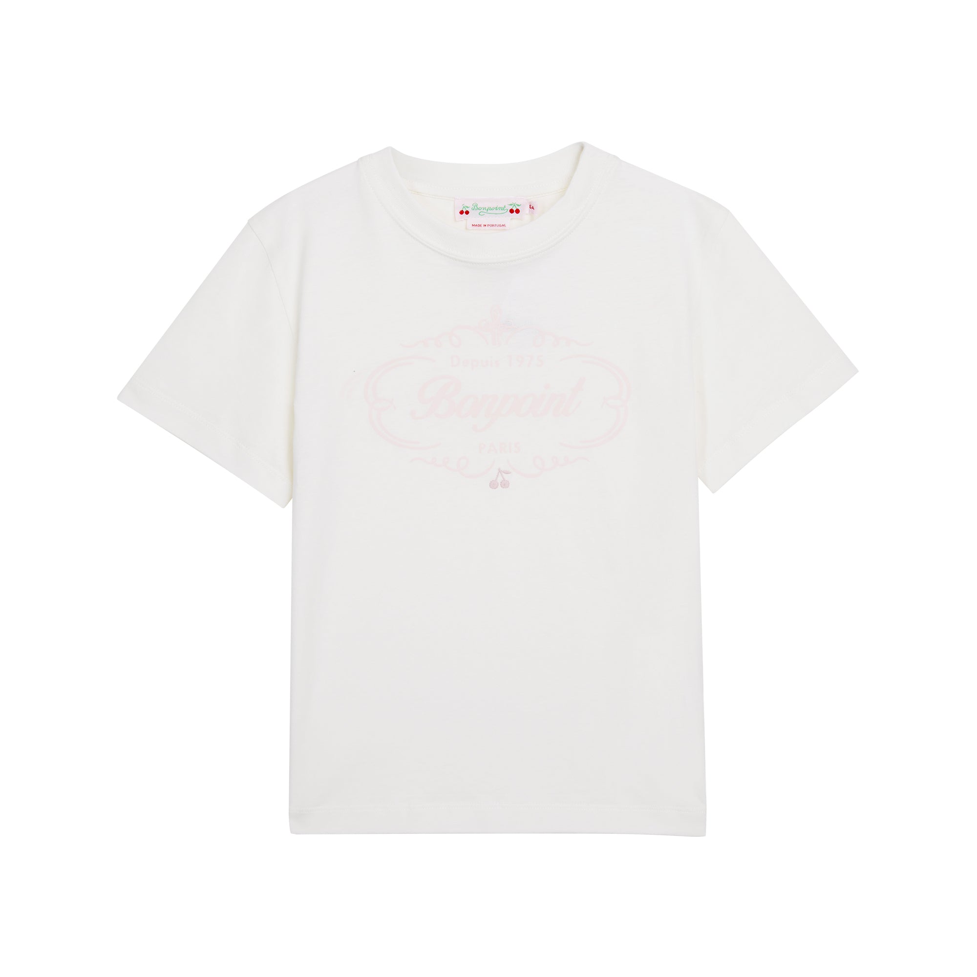 Girls White Logo Cotton T-Shirt