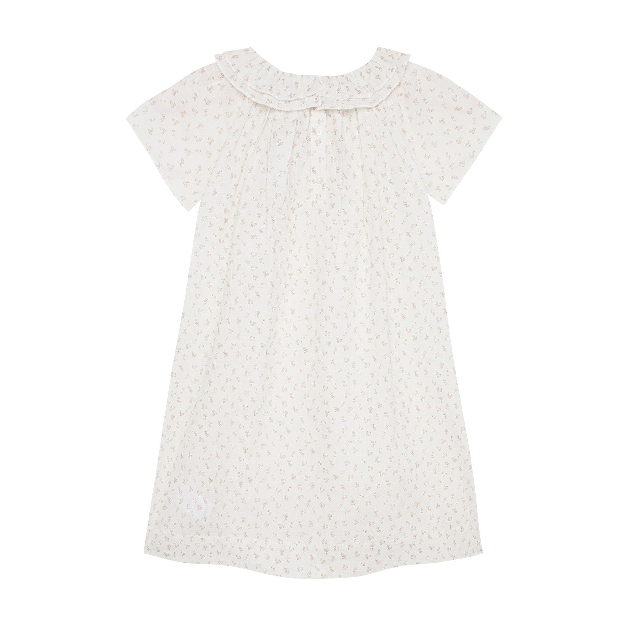 Girls White Logo Cotton Nightwear Dress
