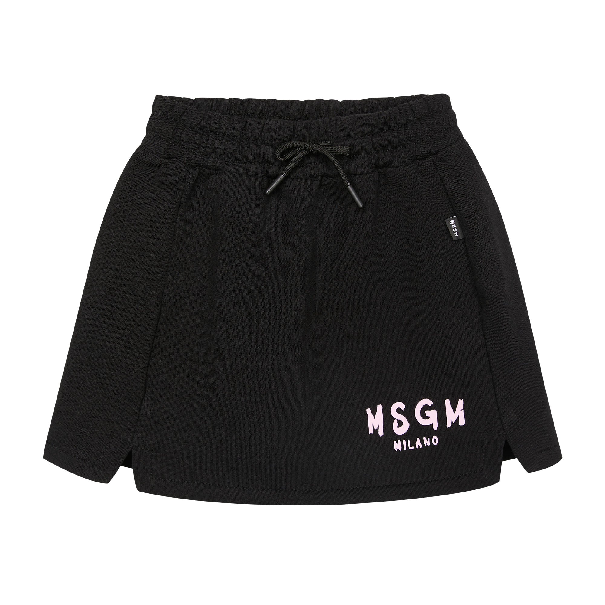 Girls Black Logo Cotton Skirt
