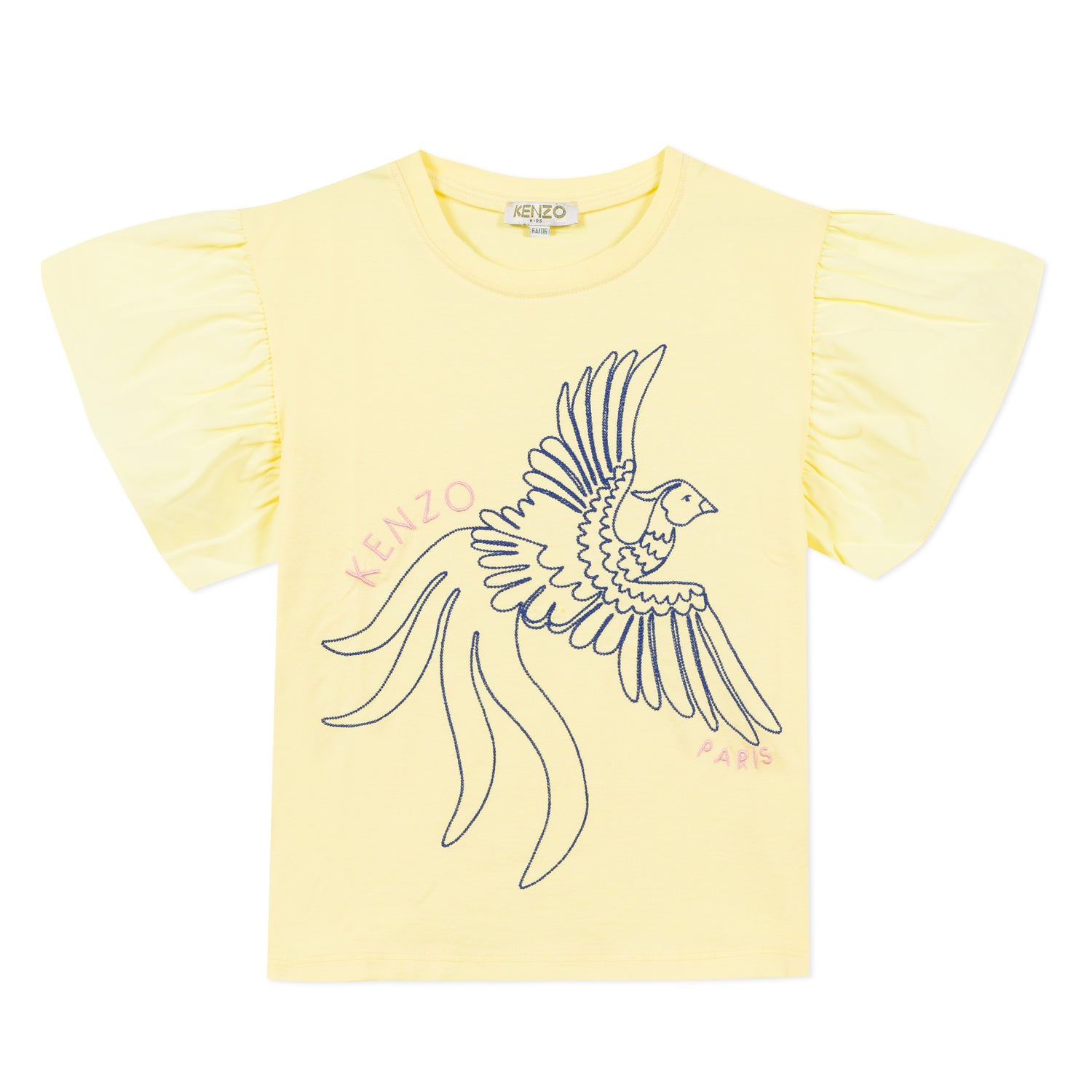 Girls Yellow Printed T-shirt