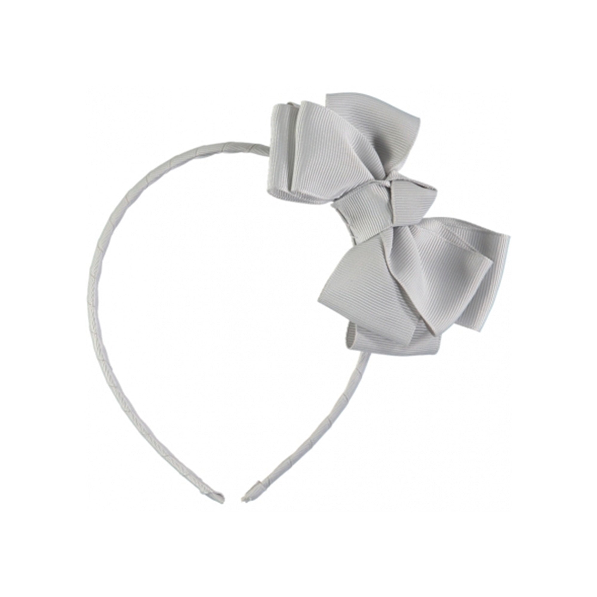 Girls Silver Grosgrain Headband