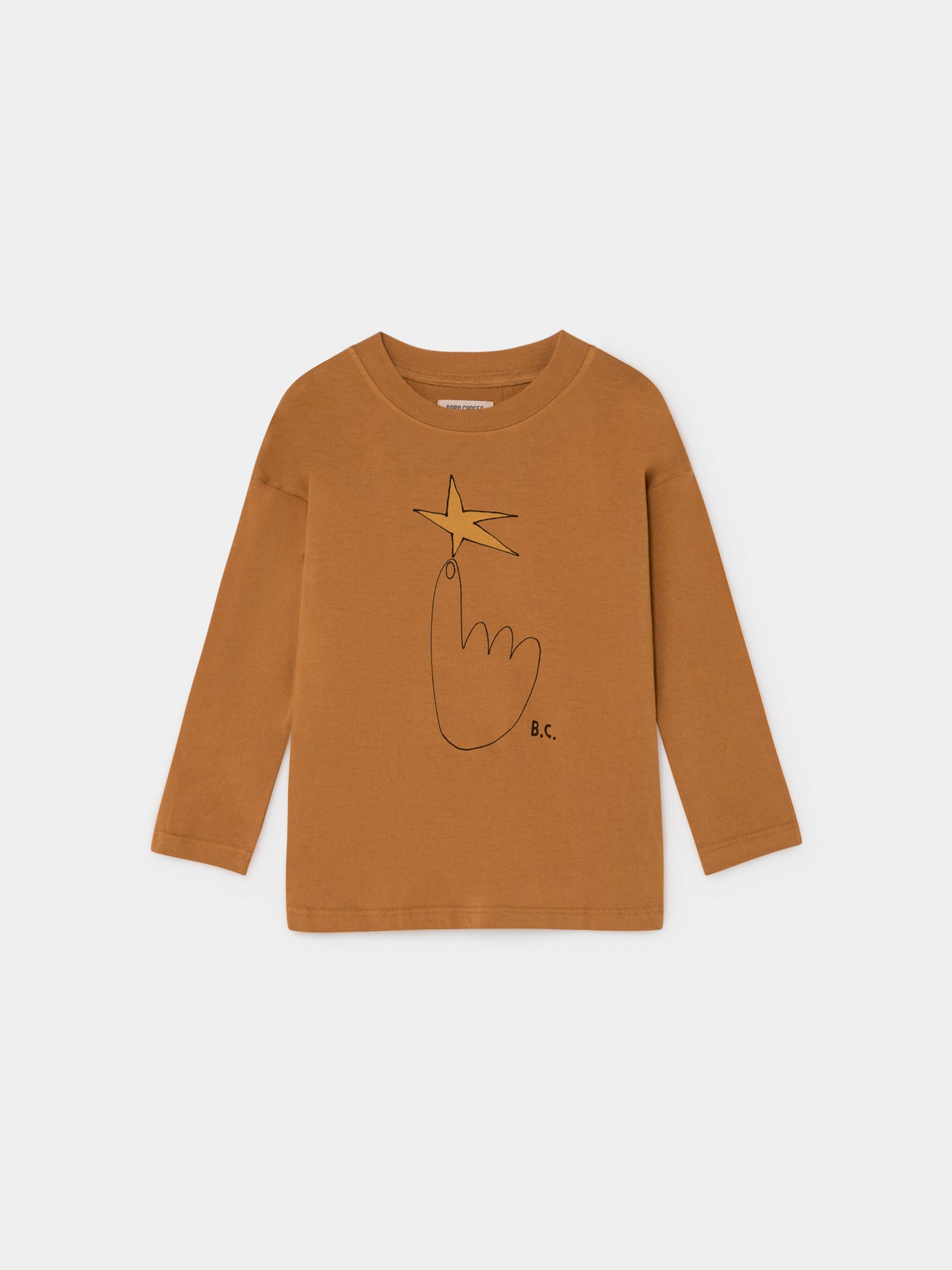 Girls Yellow Northstar Long Sleeve Cotton T-Shirt