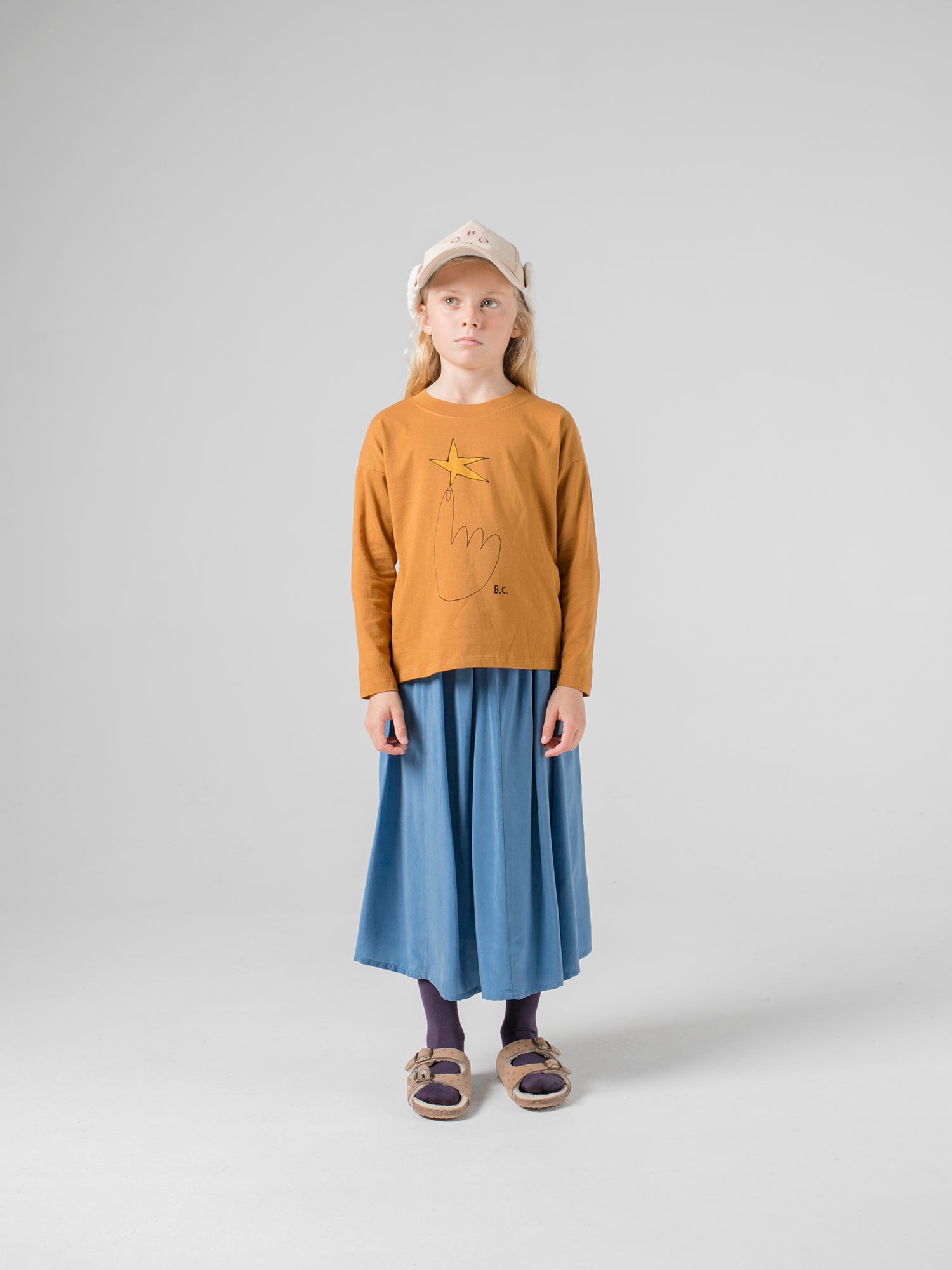 Girls Yellow Northstar Long Sleeve Cotton T-Shirt