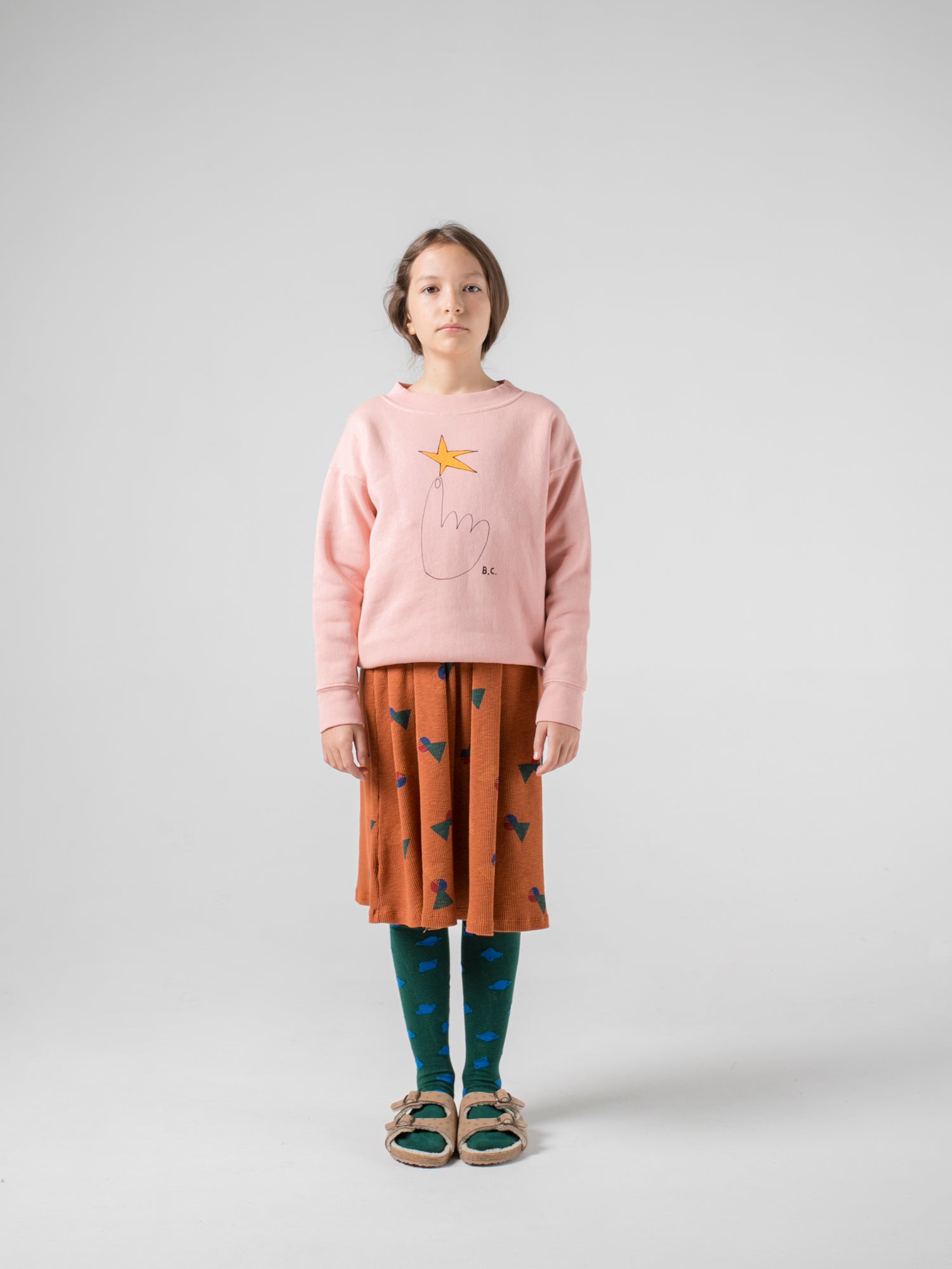 Girls Pink Northstar Cotton Sweatshirt