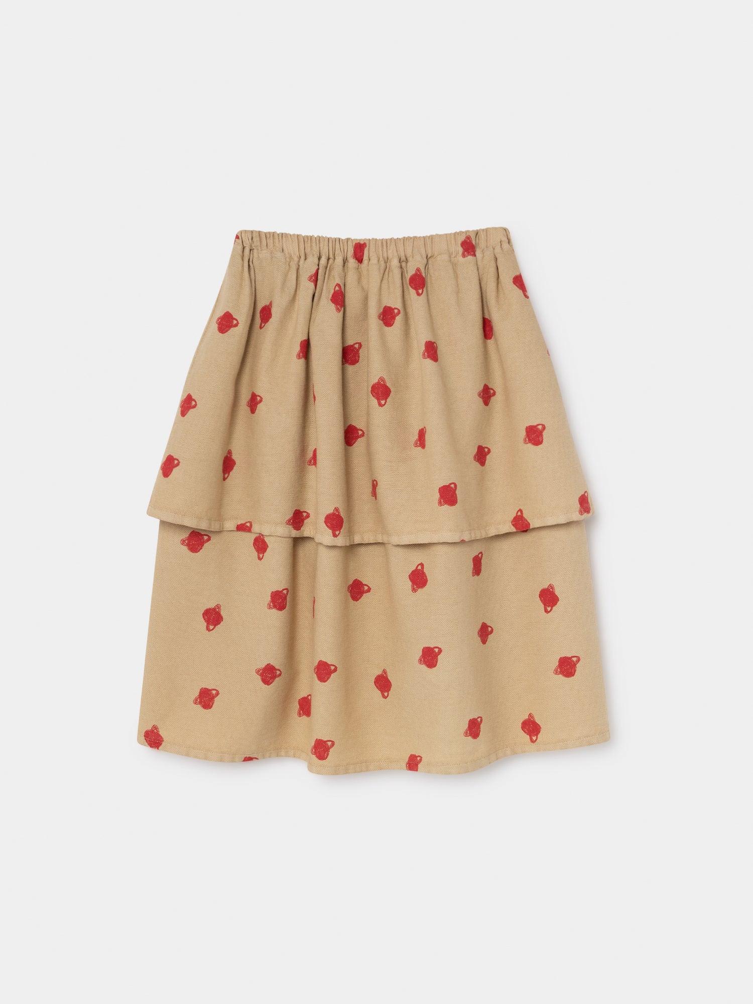 Girls Yellow Small Saturn Medium Cotton Skirt
