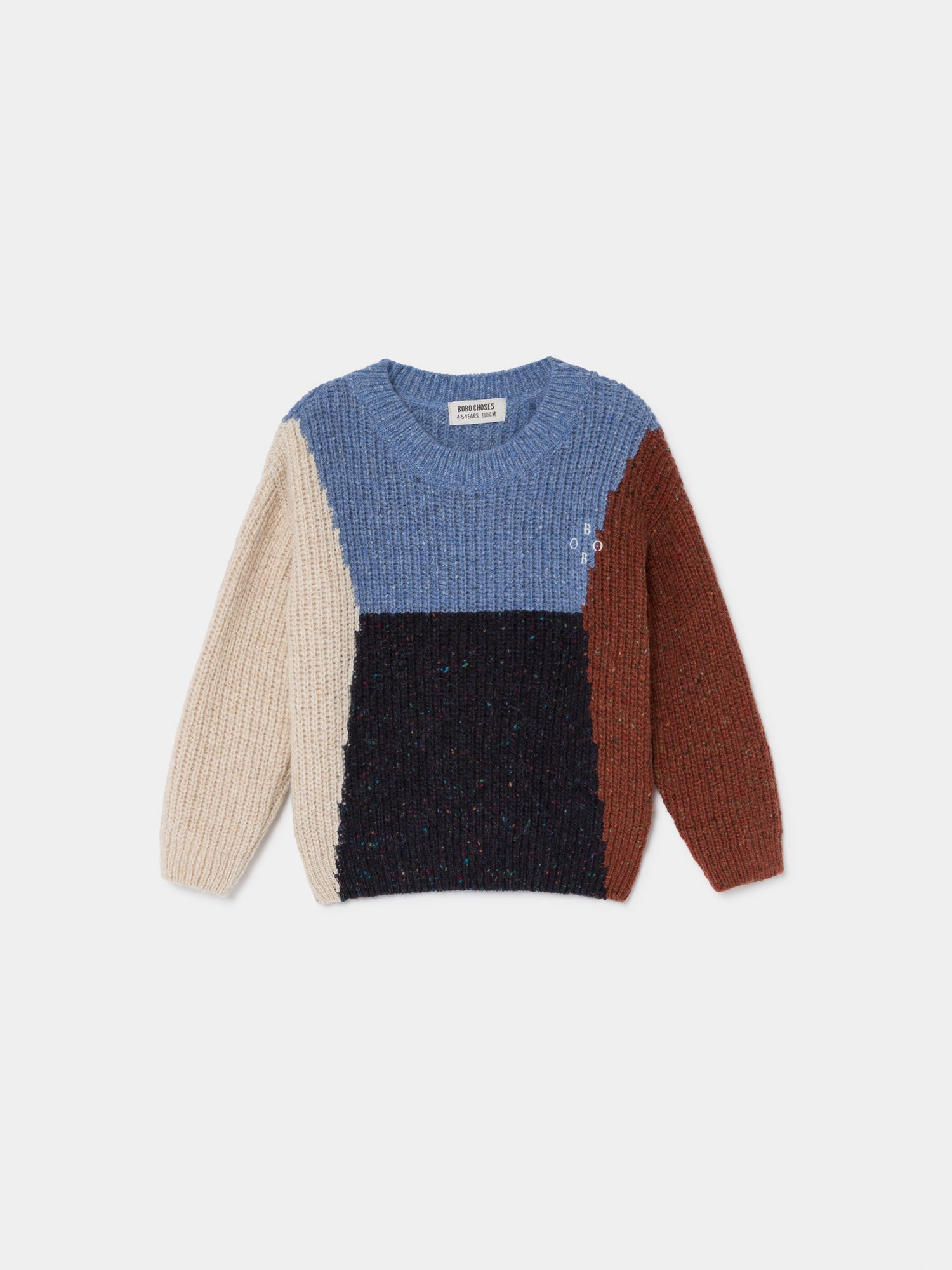 Girls Multicolor Block Sweater