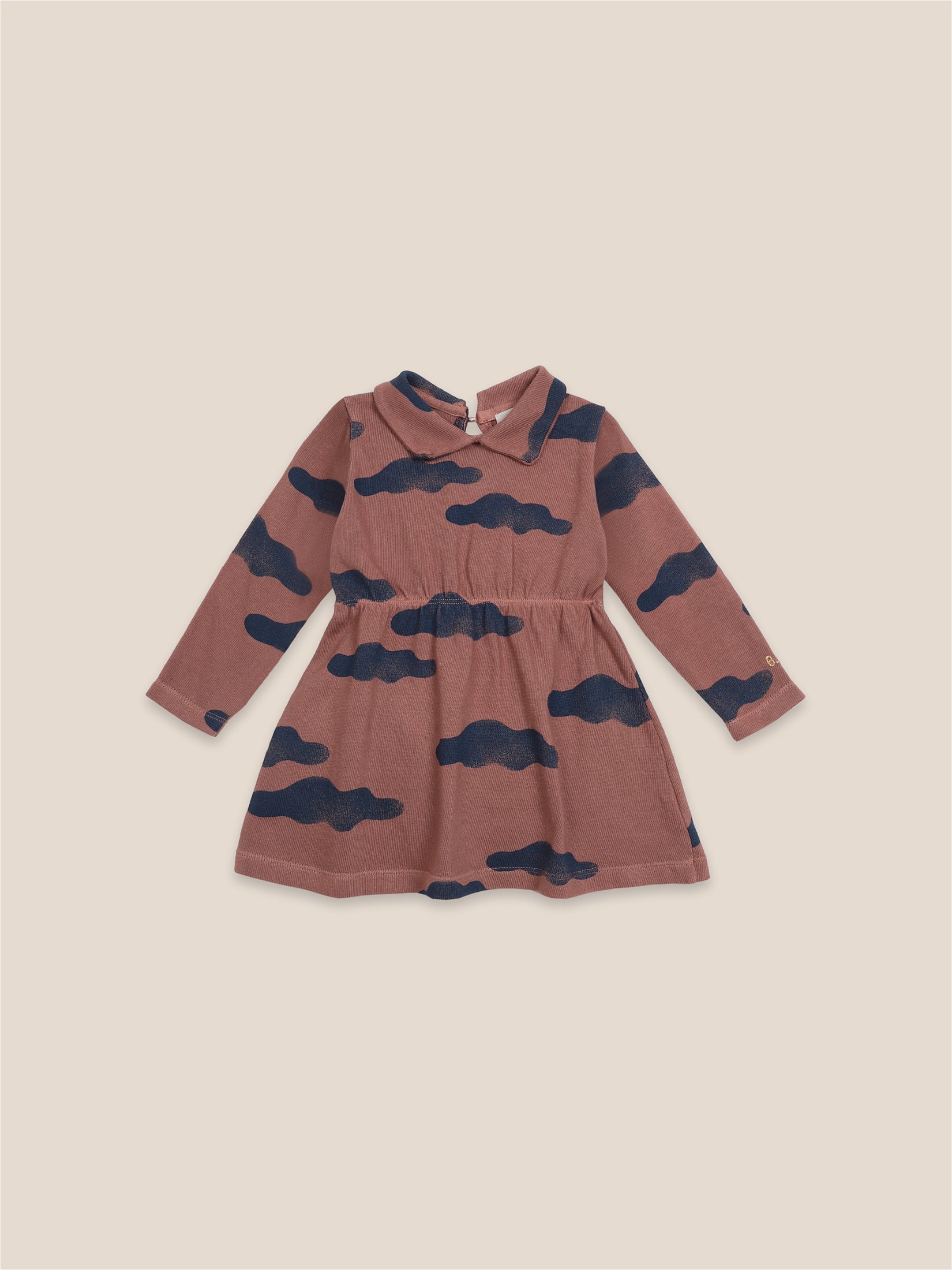 Baby Girls Mahogany Clouds Organic Cotton Dress