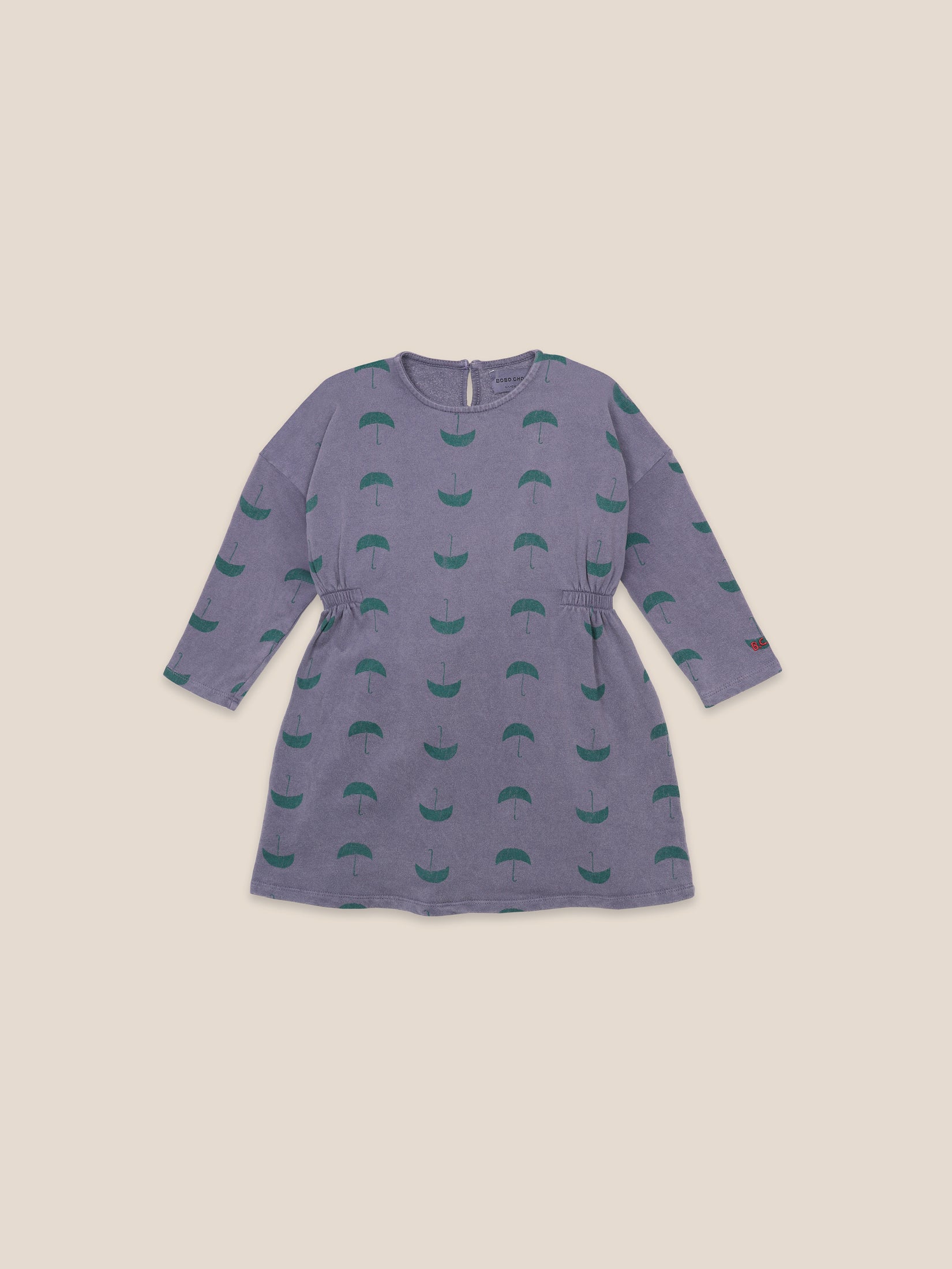 Girls Grape Compote Umbrella Fleece Dress