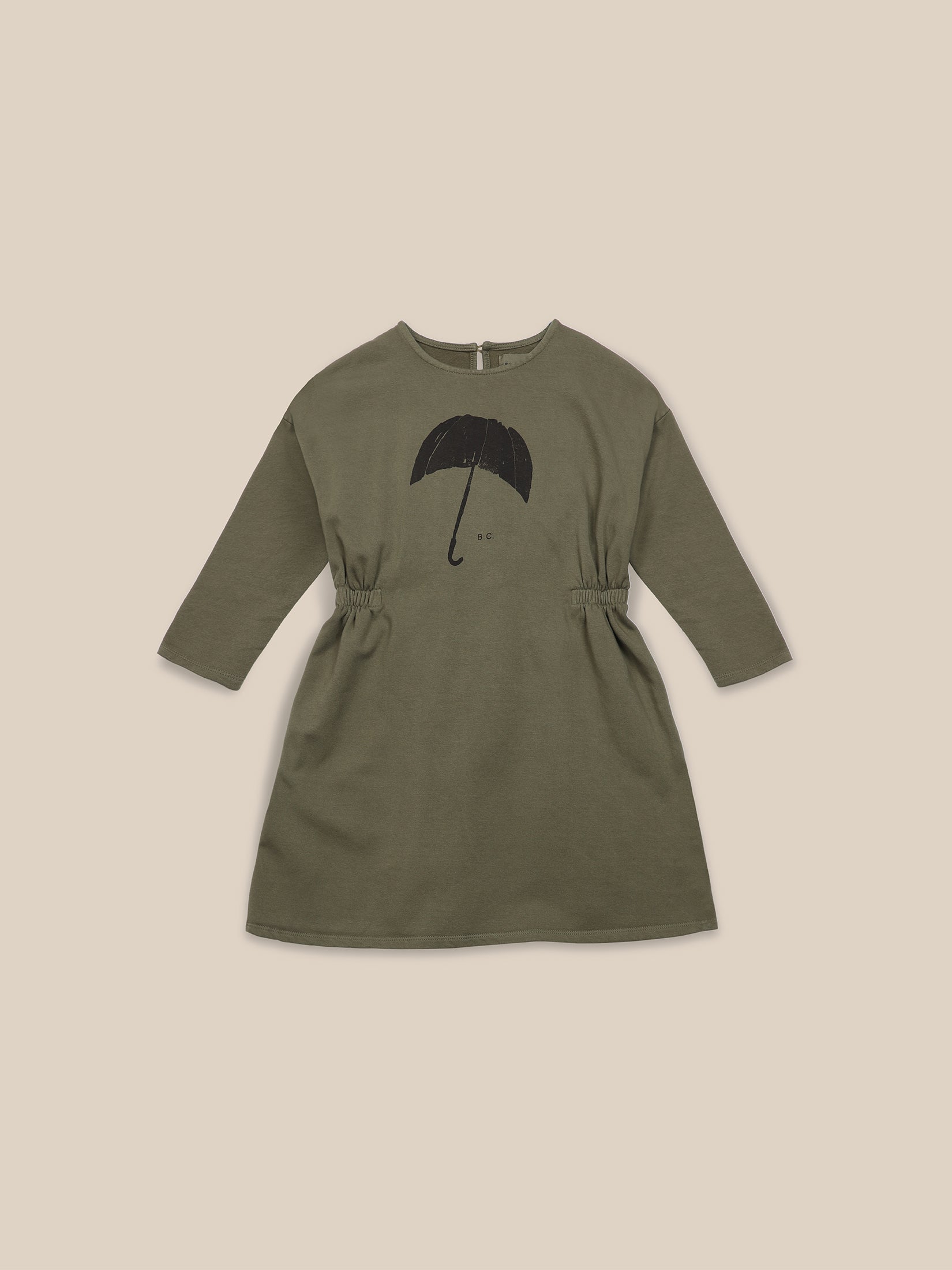 Girls Olive Branch Umbrella Fleece Dress