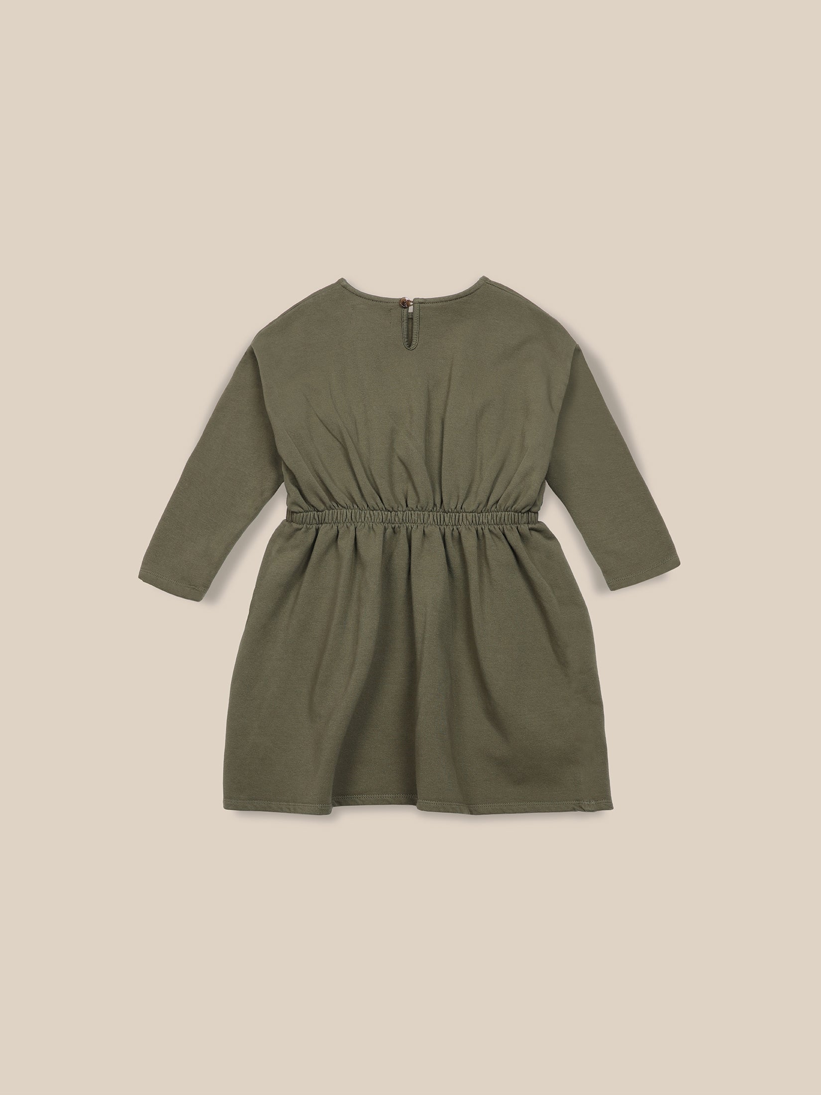 Girls Olive Branch Umbrella Fleece Dress