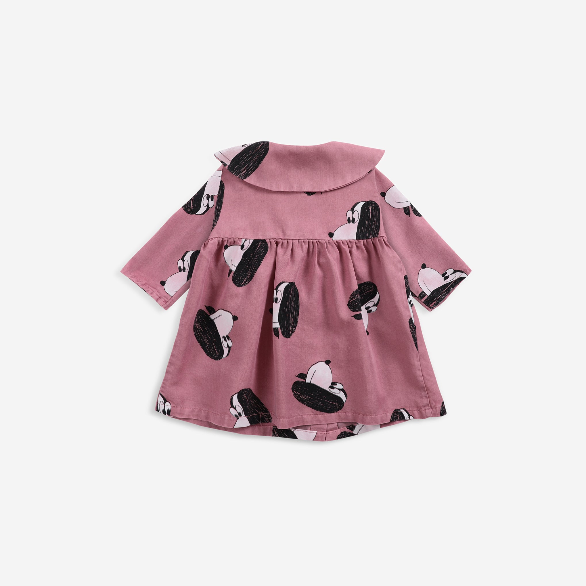 Baby Girls Pink Printed Cotton Dress