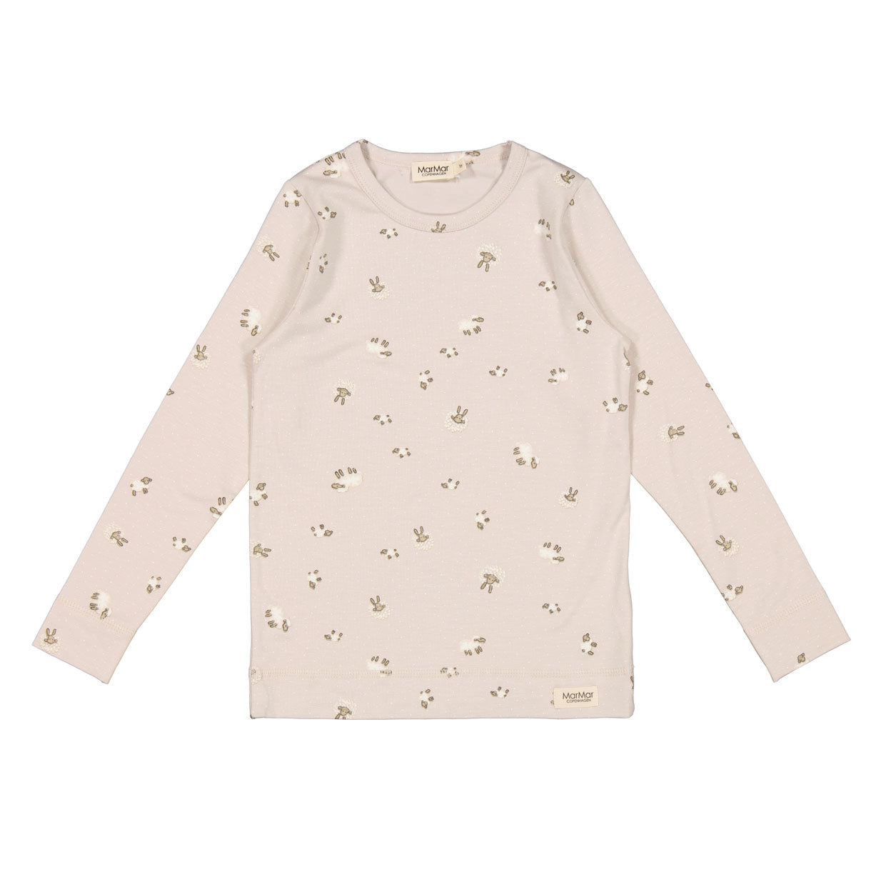Girls Beige Printed Nightwear Set