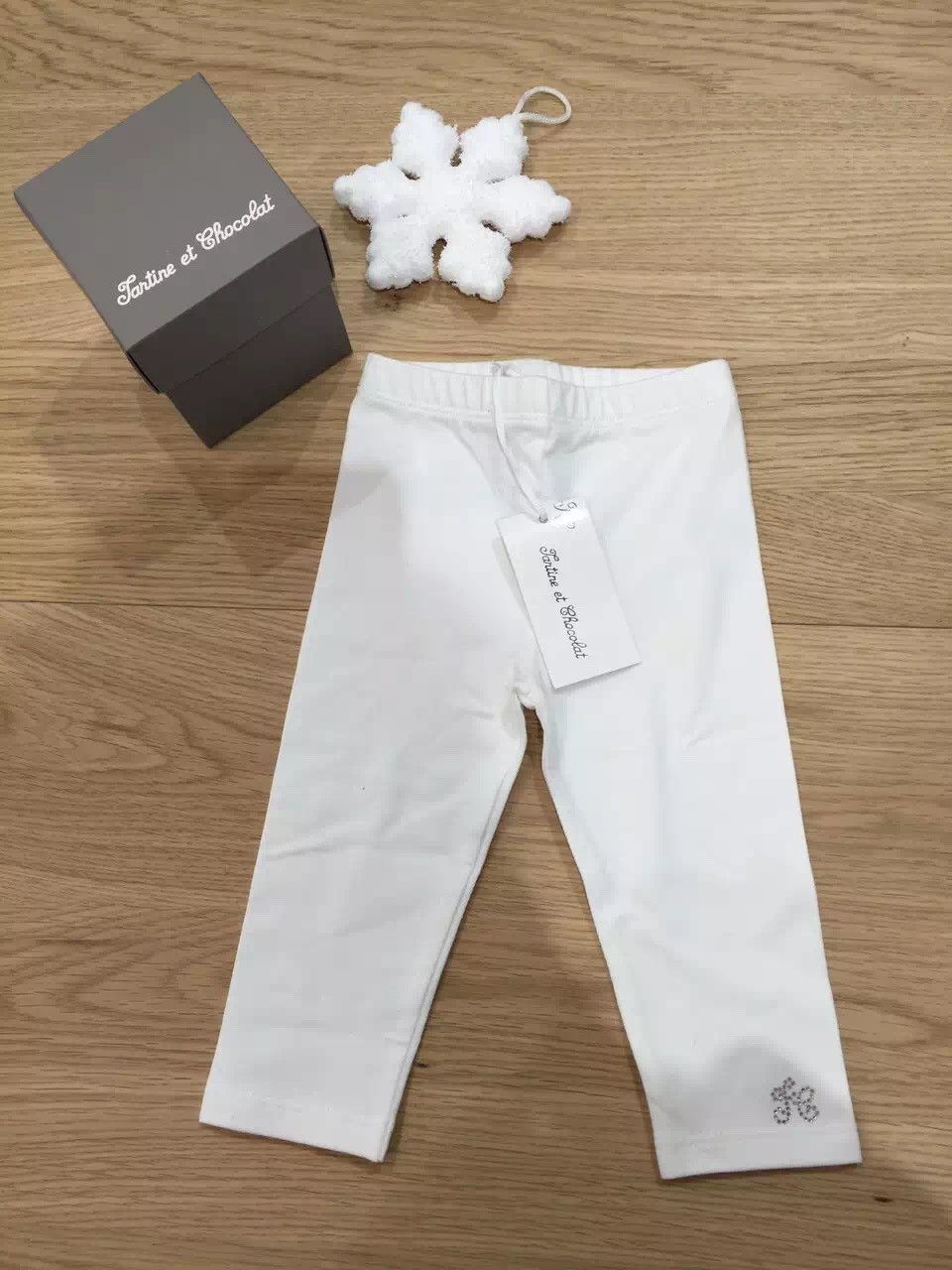 Baby Girls Ivory Cotton Legging - CÉMAROSE | Children's Fashion Store