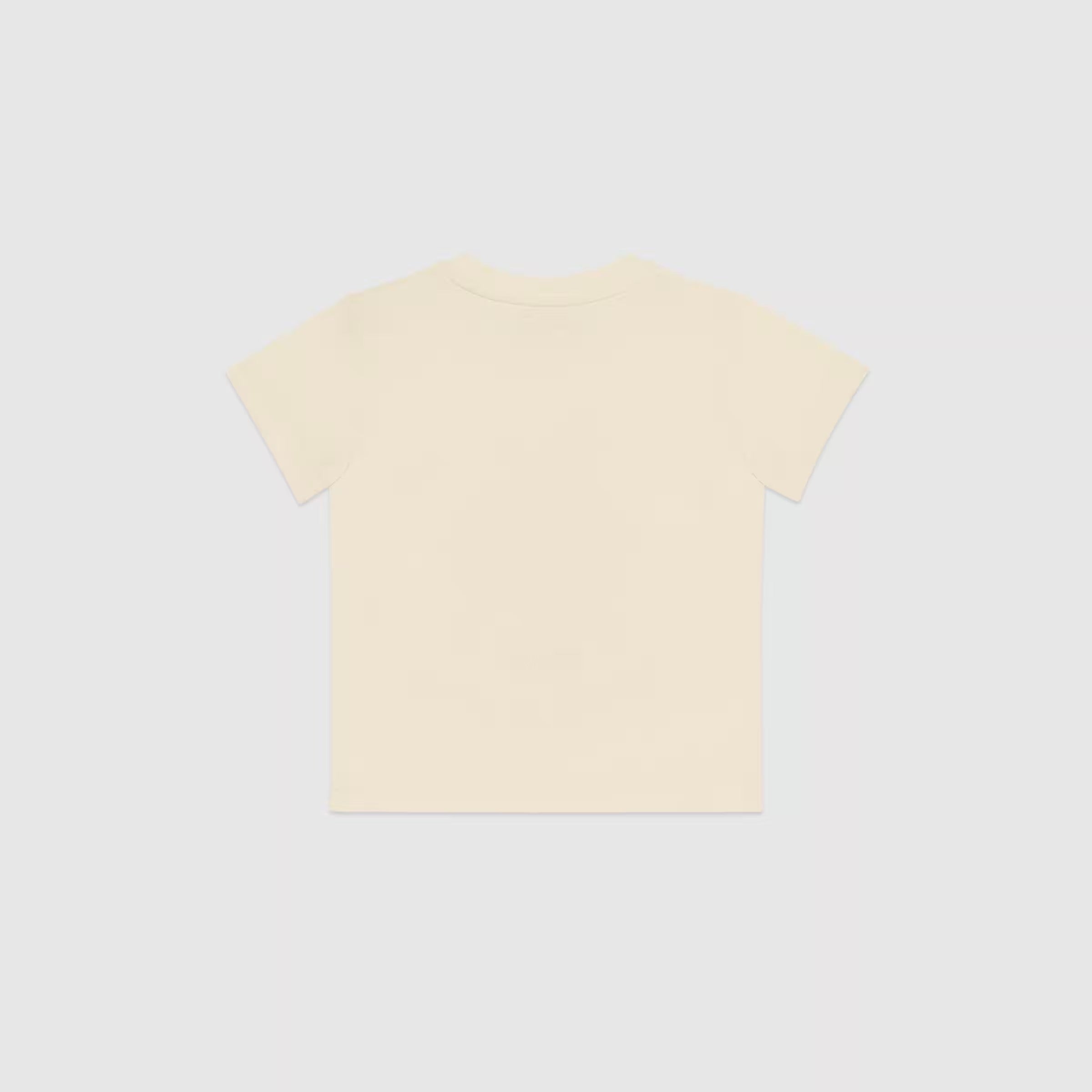 Baby Boys & Girls White Printed Cotton T-Shirt