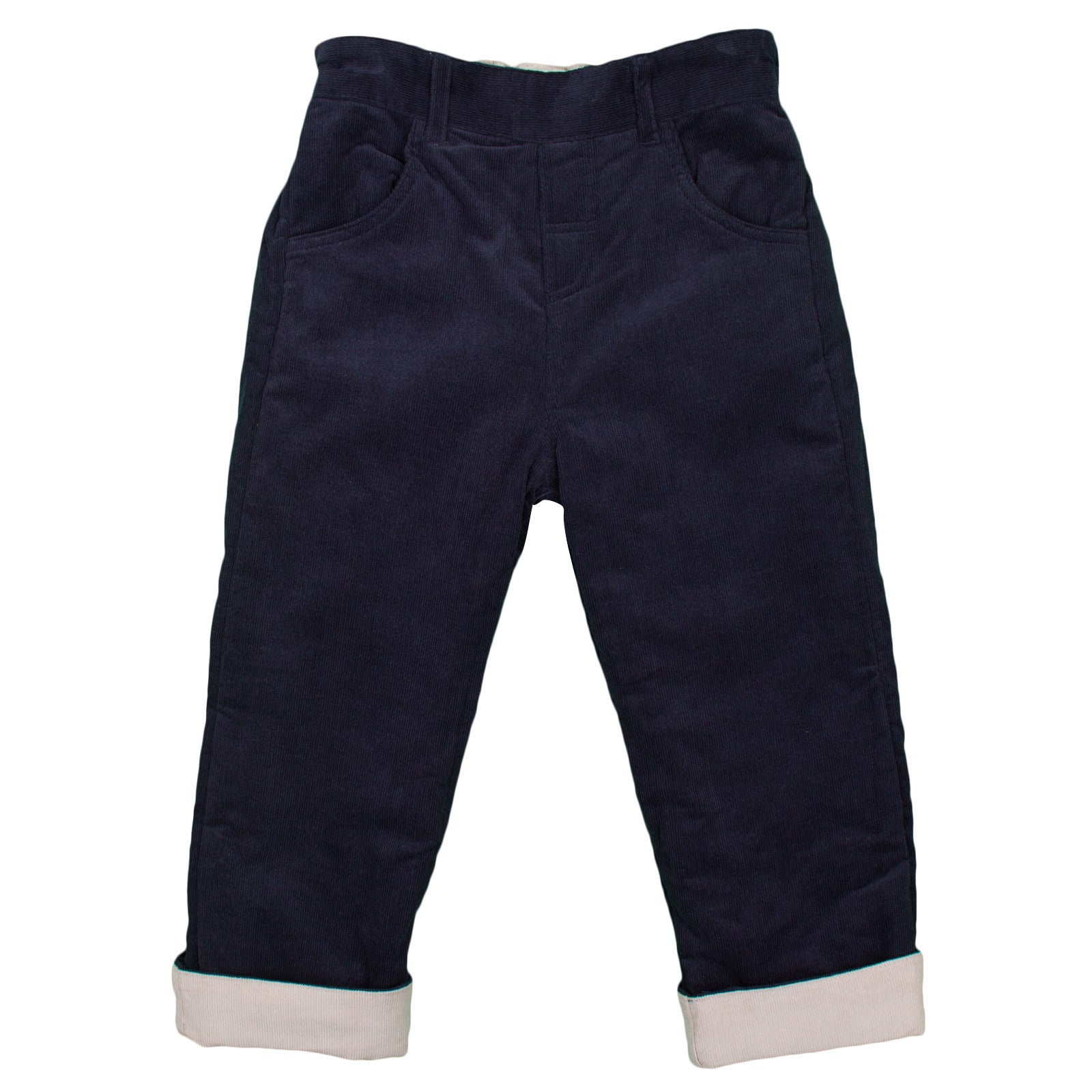 Baby Boys Navy Blue Reversible Pants - CÉMAROSE | Children's Fashion Store - 1