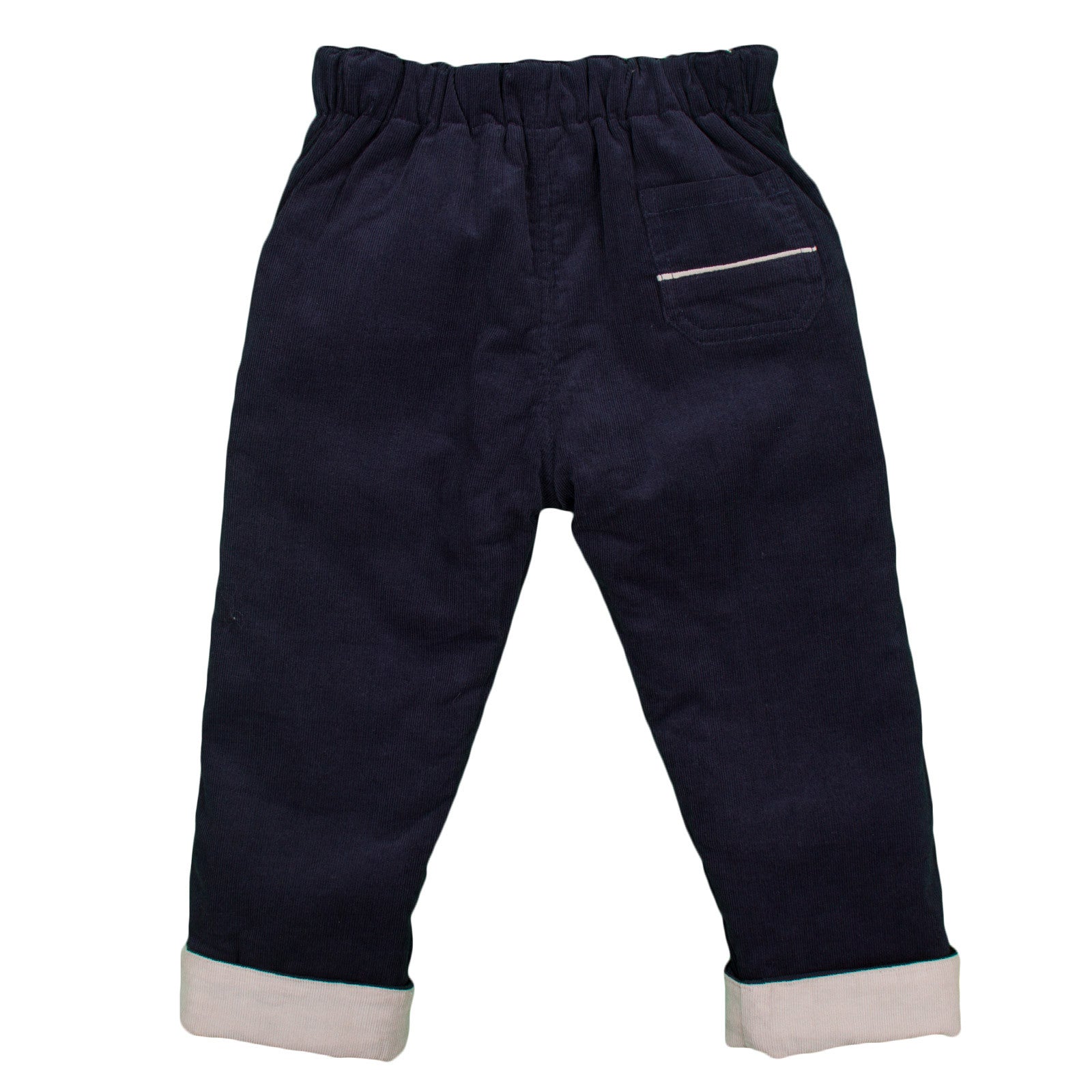 Baby Boys Navy Blue Reversible Pants - CÉMAROSE | Children's Fashion Store - 2