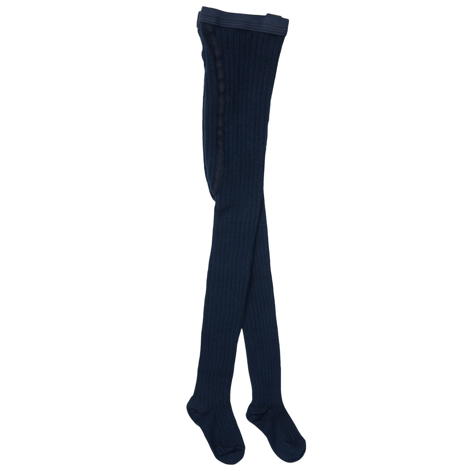 Girls Black Knitted Ribben Tights - CÉMAROSE | Children's Fashion Store - 1