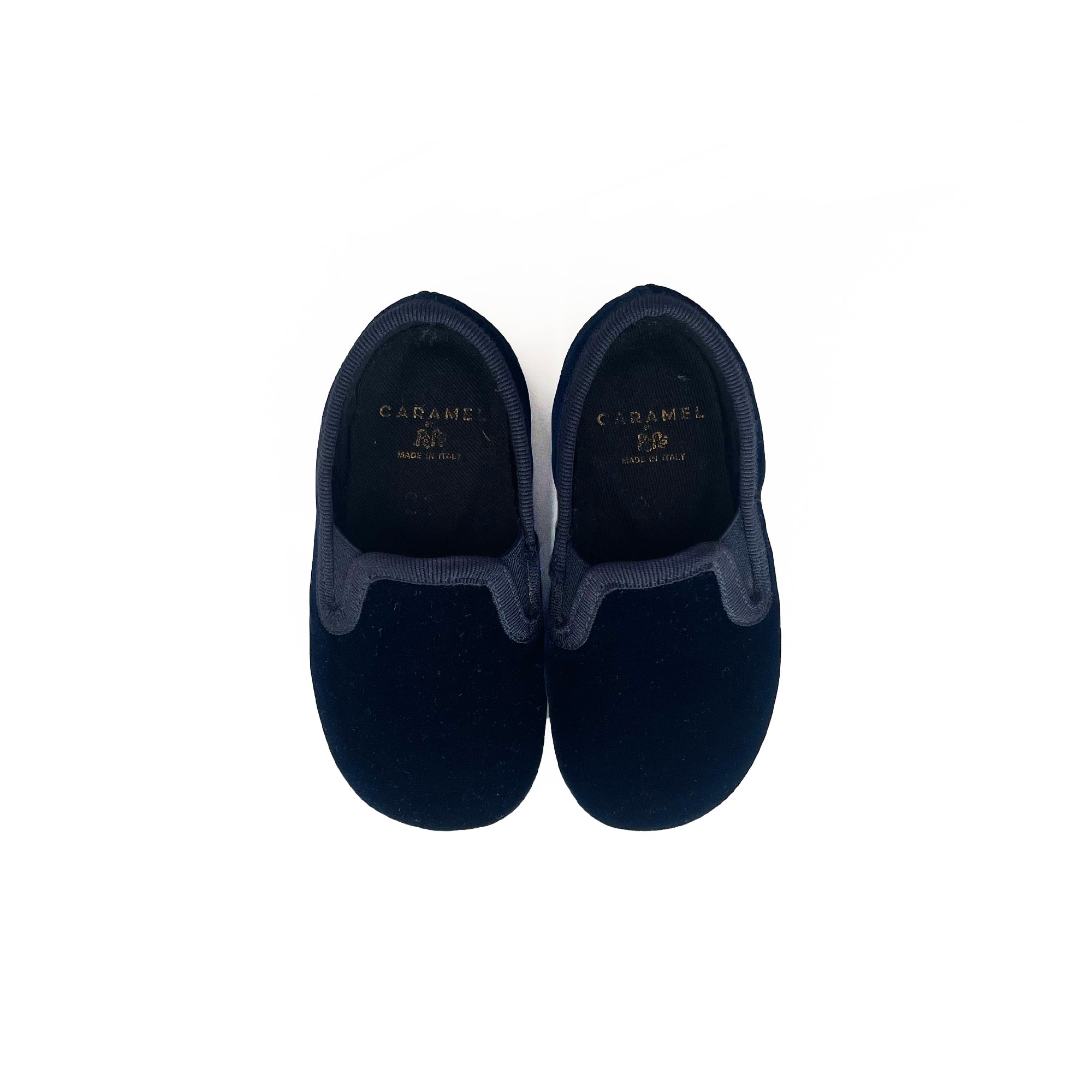 Girls Blue Velvet Shoes